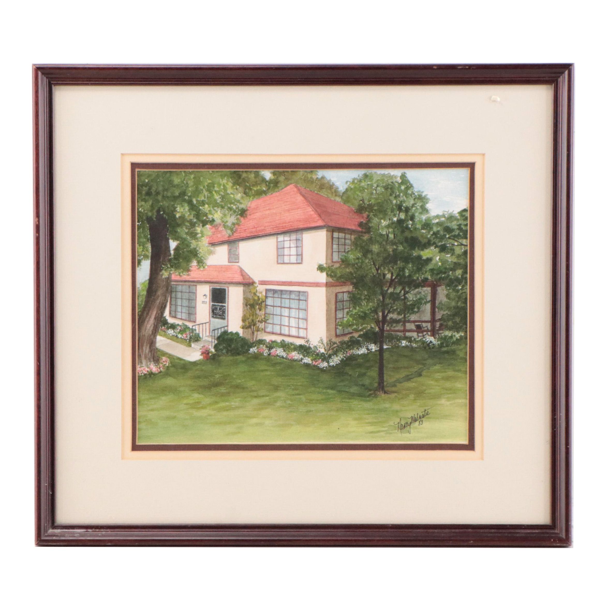 Watercolor Painting of House, 1983