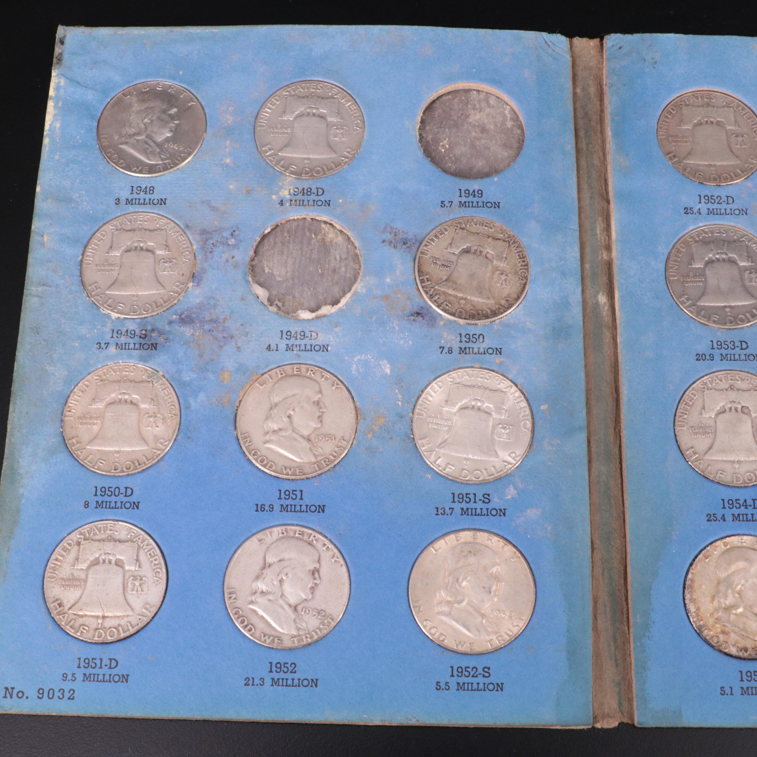 Whitman Binder of Franklin Silver Half Dollars