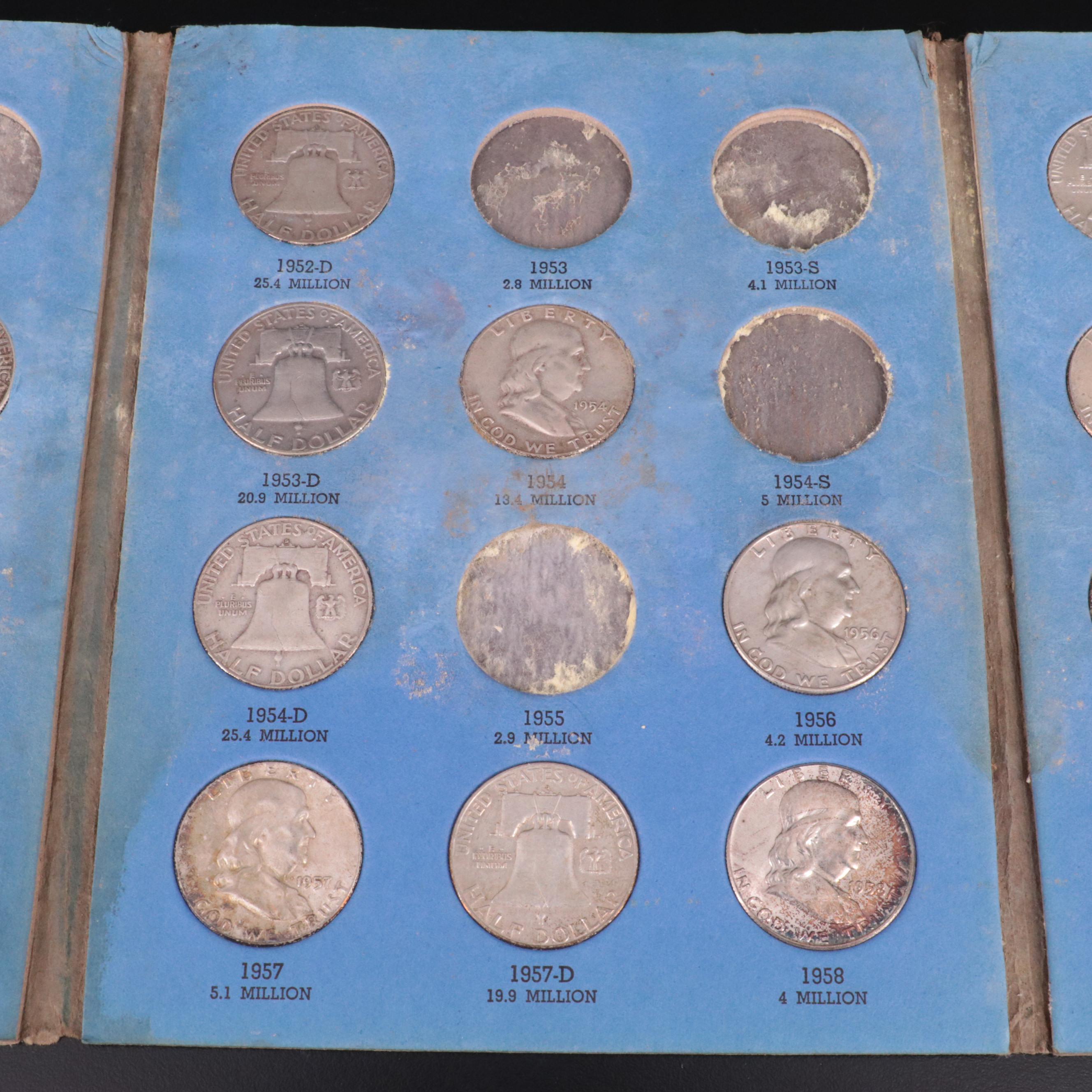 Whitman Binder of Franklin Silver Half Dollars