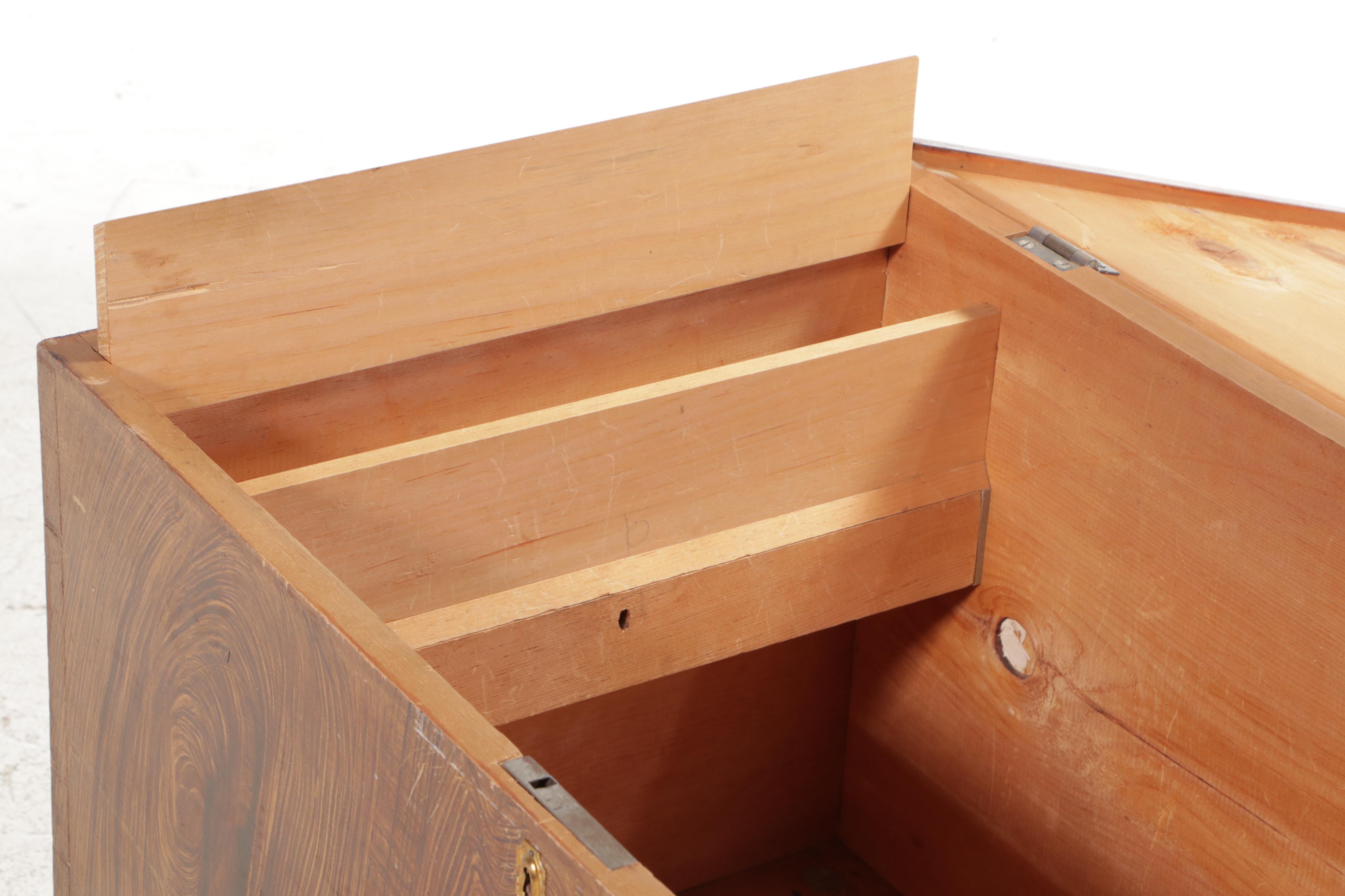 American Grain-Painted Pine Blanket Chest, 19th Century