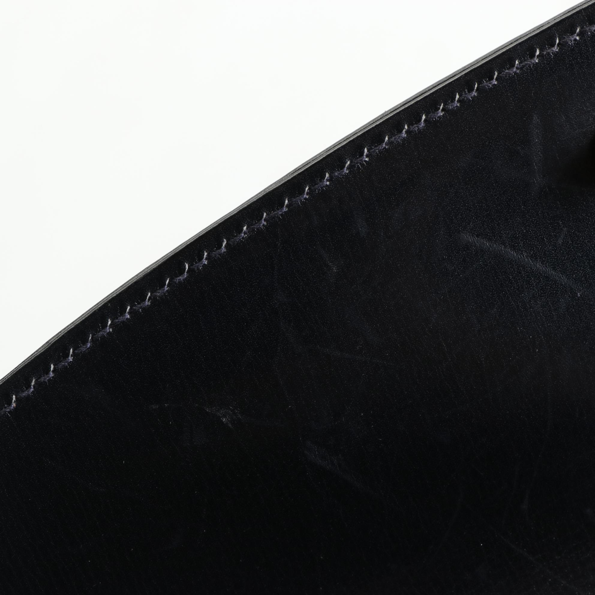 Gucci Flap Shoulder Bag in Smooth Black Leather with Dust Bag