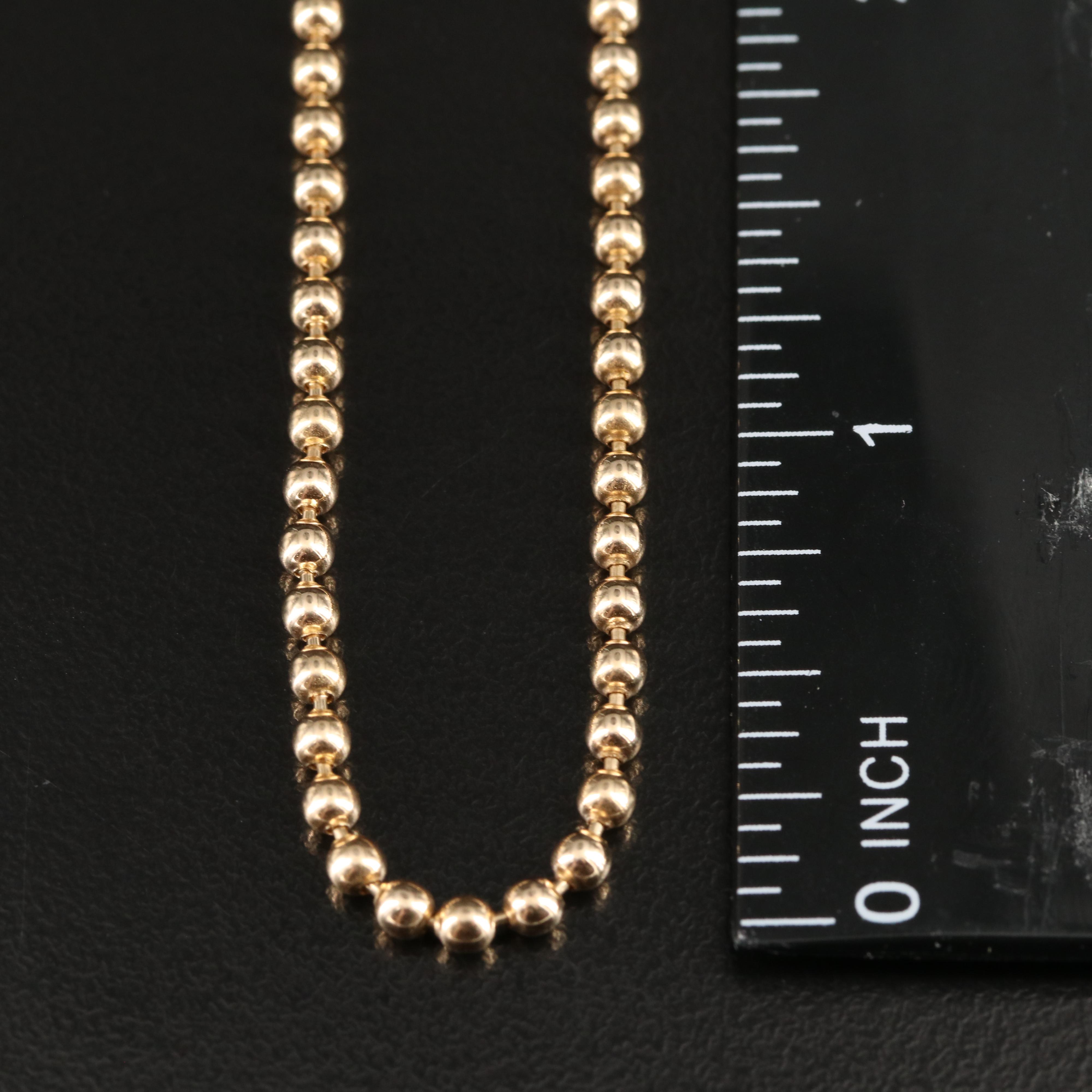 Italian 14K Bead Chain Necklace