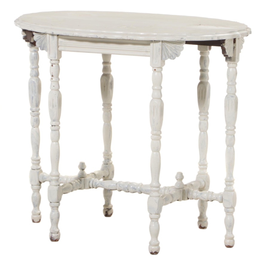American Colonial Style White-Painted Side Table, circa 1930