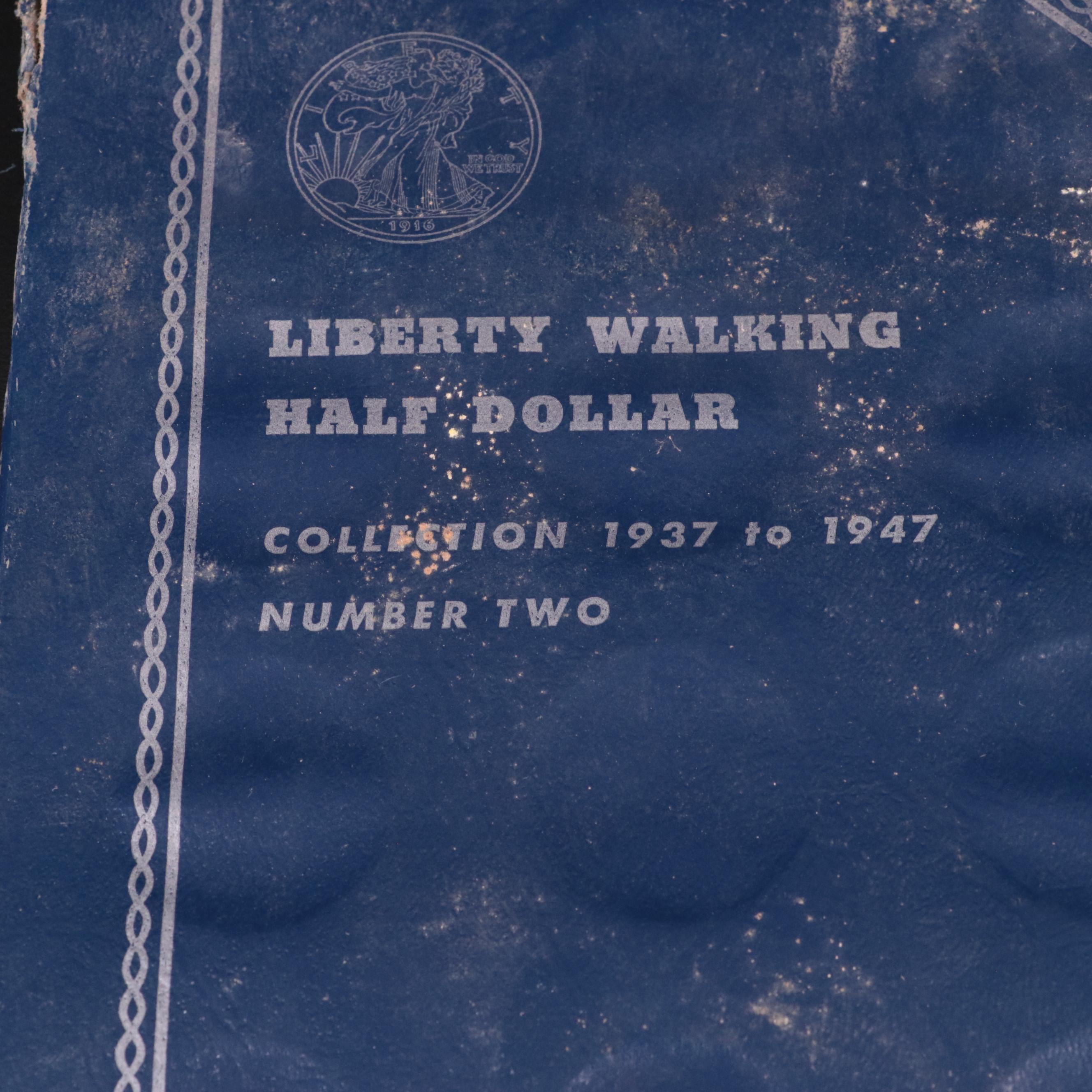 Two Whitman Binders of Walking Liberty Silver Half Dollars