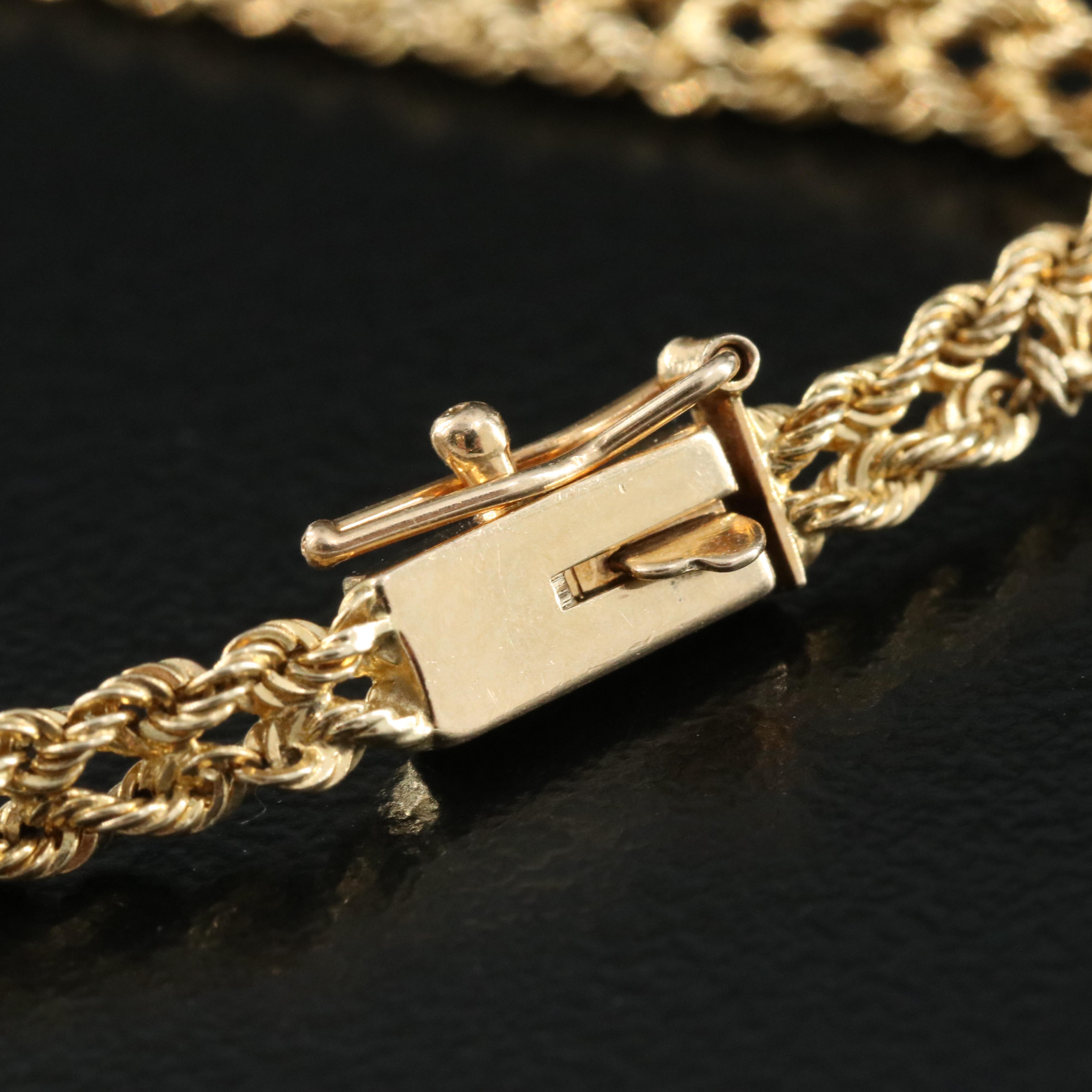 14K 0.08 CTW Diamond Braided Graduated Bracelet