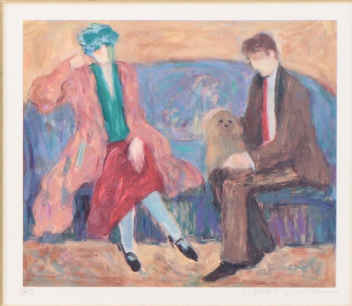 Barbara A. Wood Offset Lithograph "Daddy's Home"