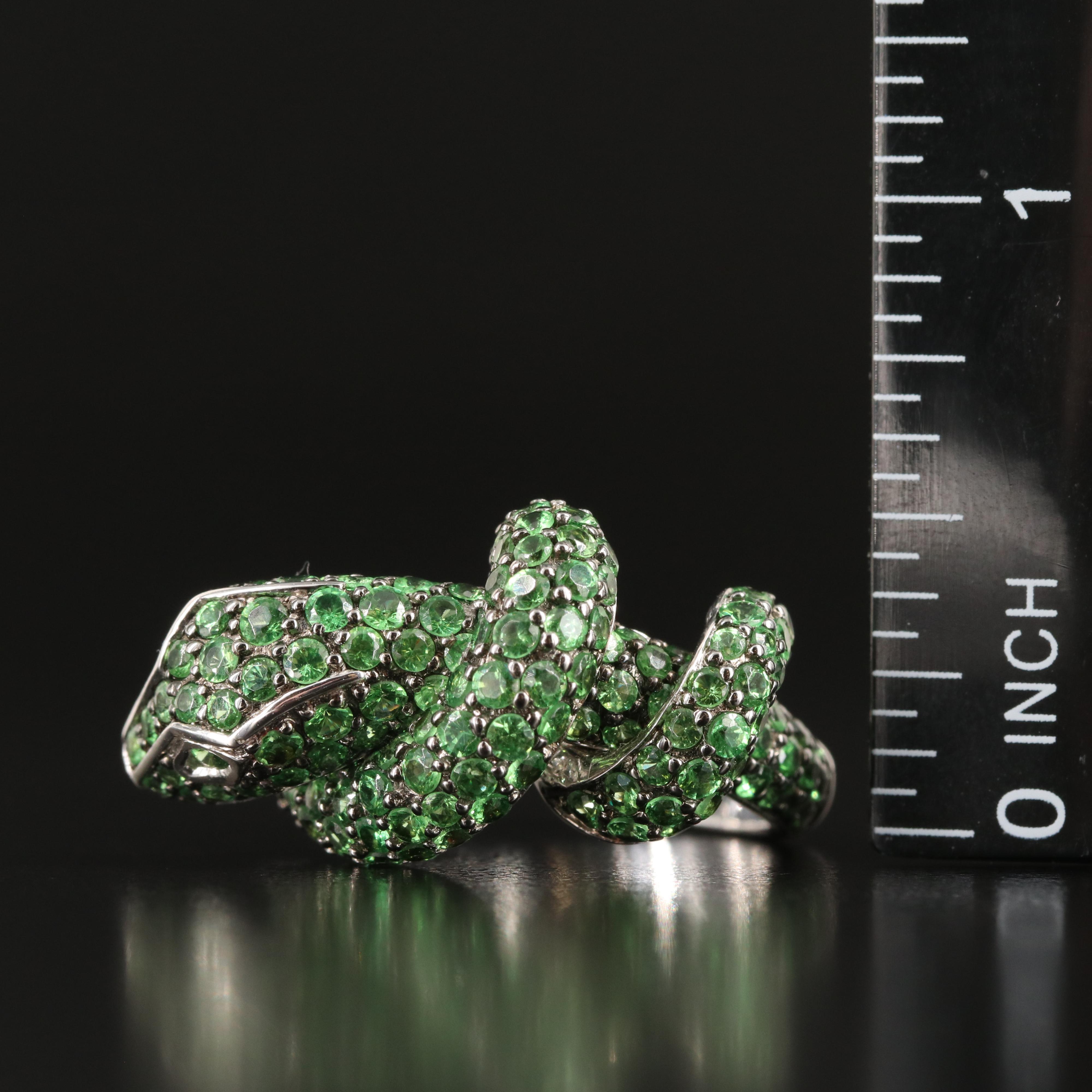 18K Tsavorite Serpent Ring