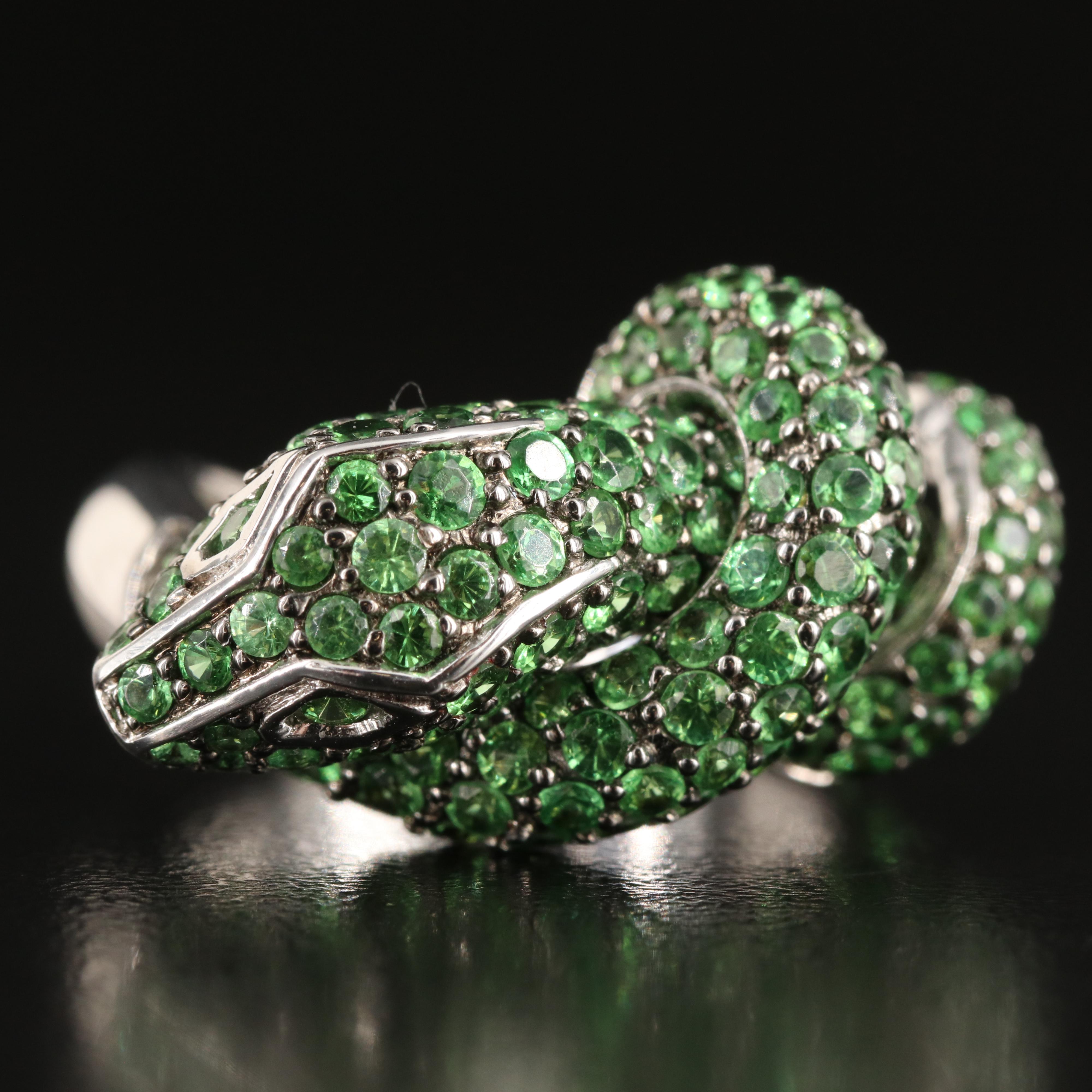 18K Tsavorite Serpent Ring