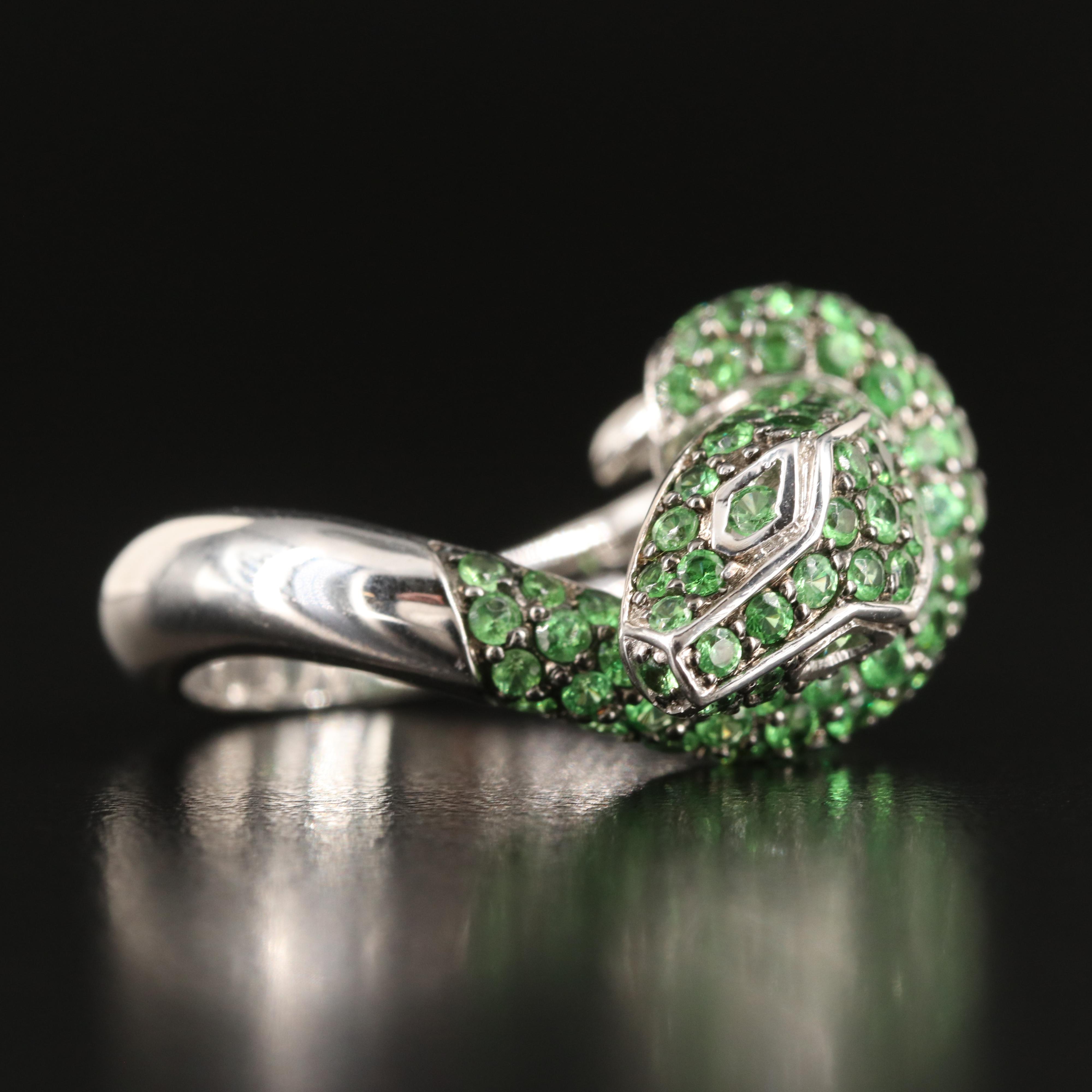 18K Tsavorite Serpent Ring