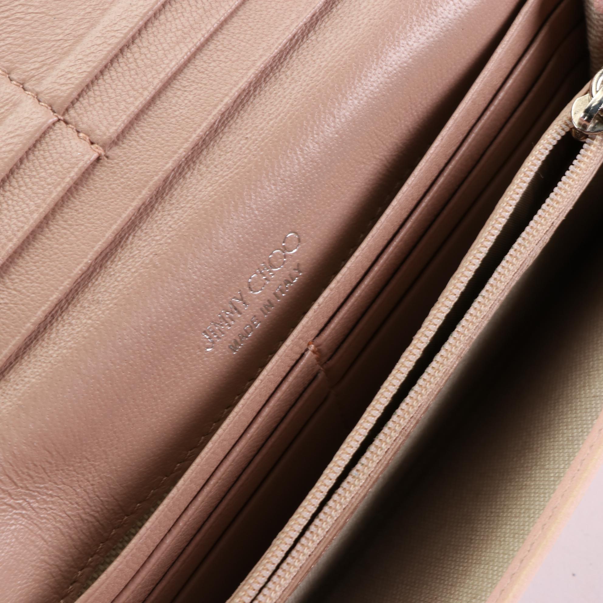 Jimmy Choo Long Wallet in Star Studded Leather with Box