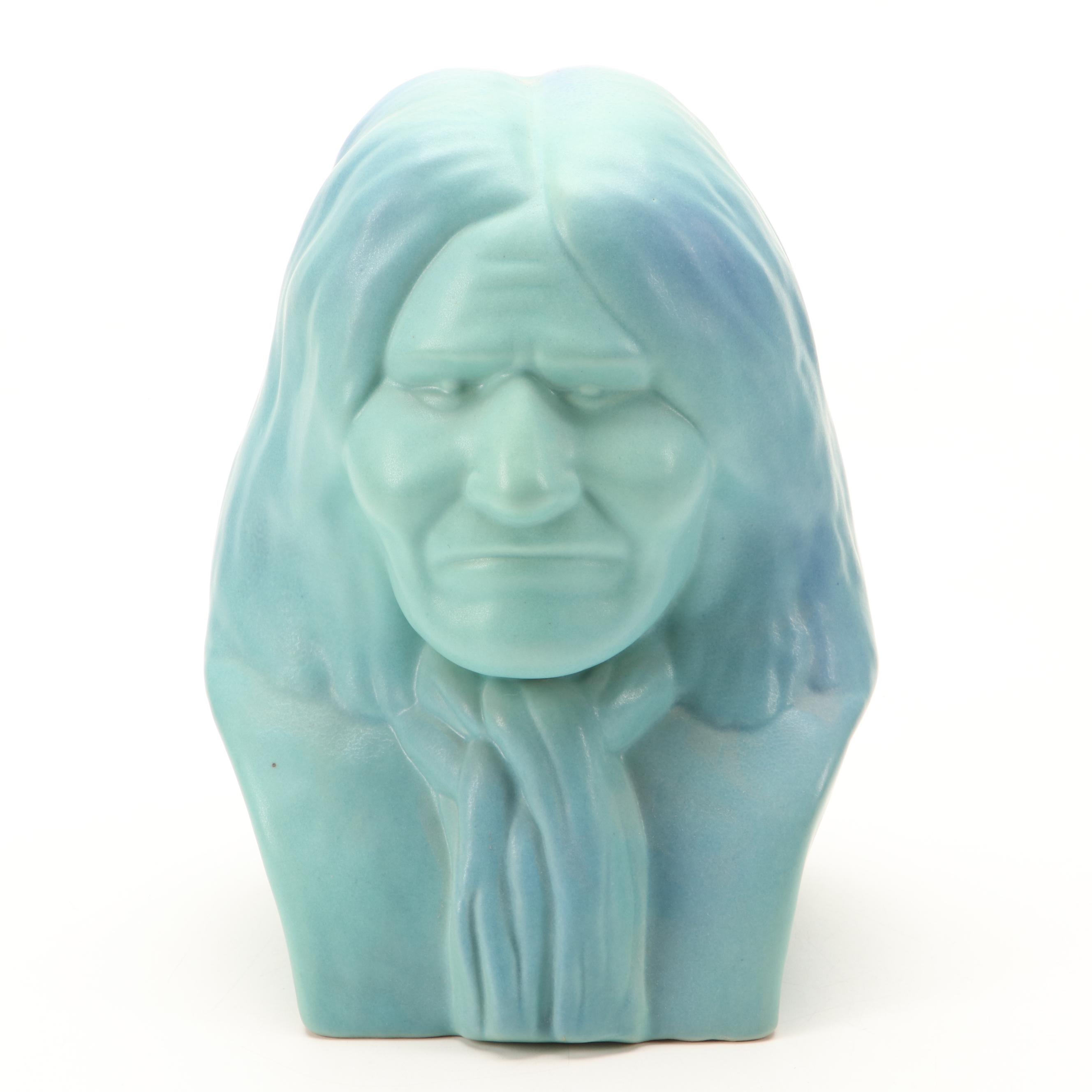 Van Briggle Pottery "Geronimo" Limited Edition Bust by Craig Alan Stevenson