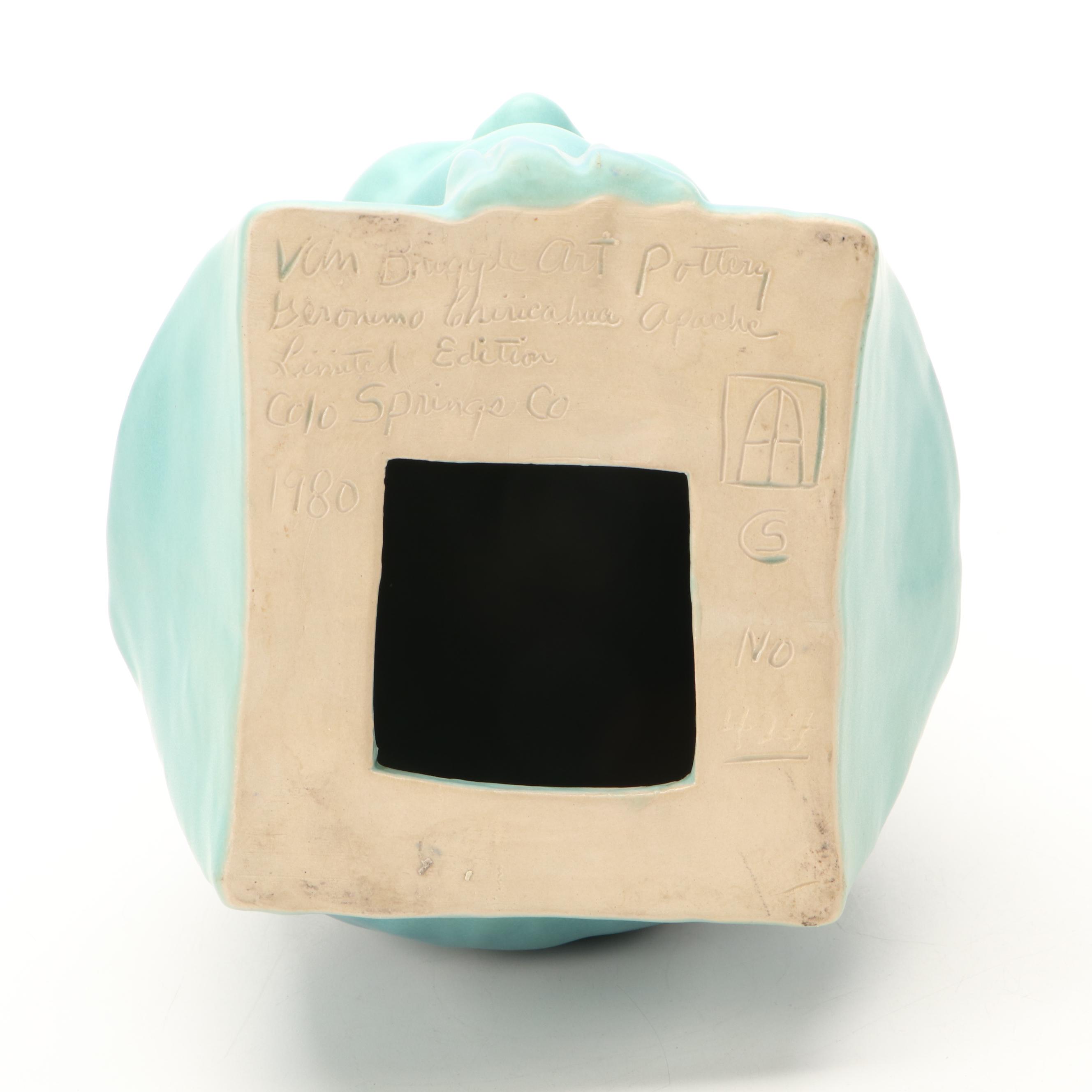 Van Briggle Pottery "Geronimo" Limited Edition Bust by Craig Alan Stevenson