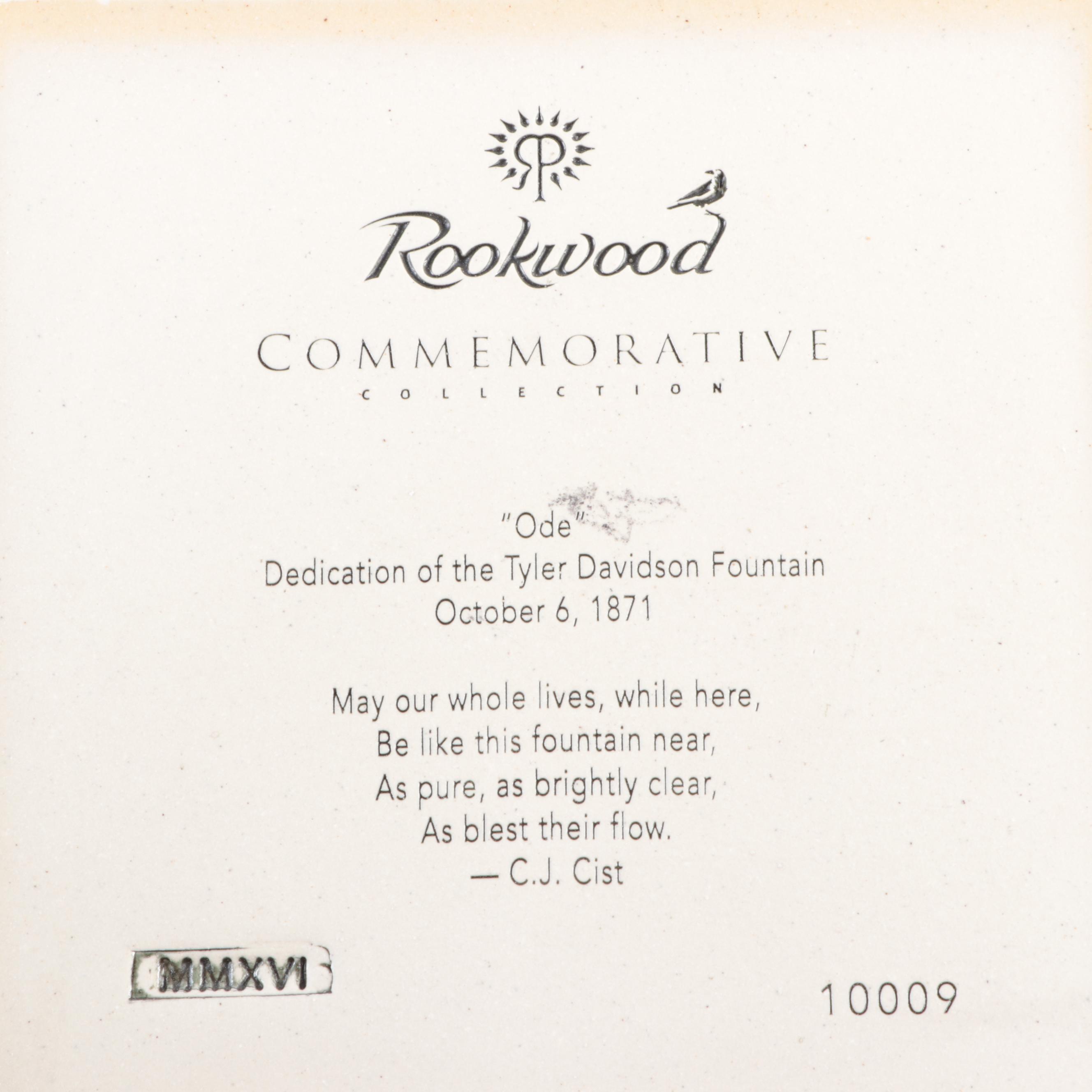 Rookwood Pottery Commemorative "Tyler Davidson Fountain" and More Ceramic Tiles