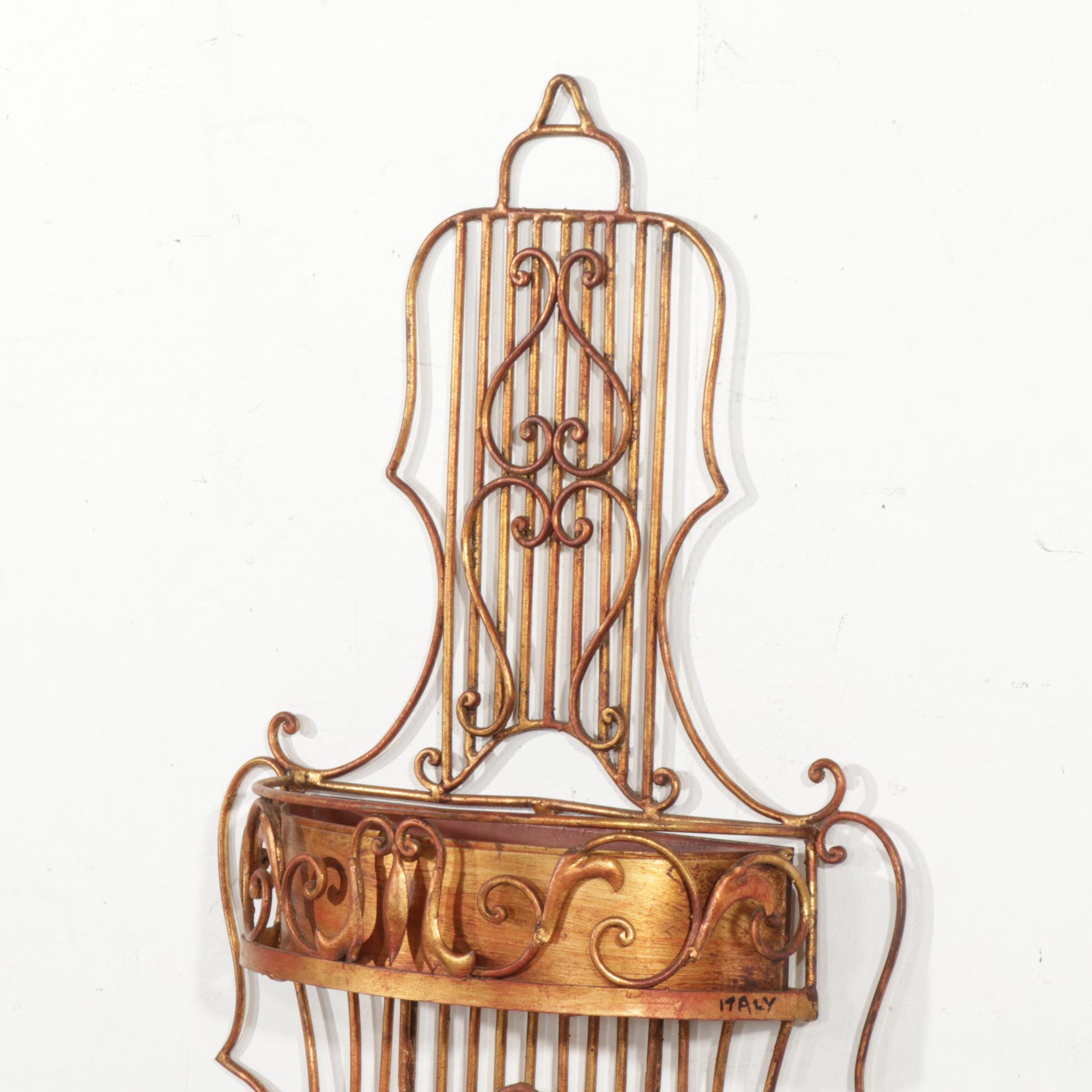 Italianate Gilt Metal Four-Tier Garden Planter Box