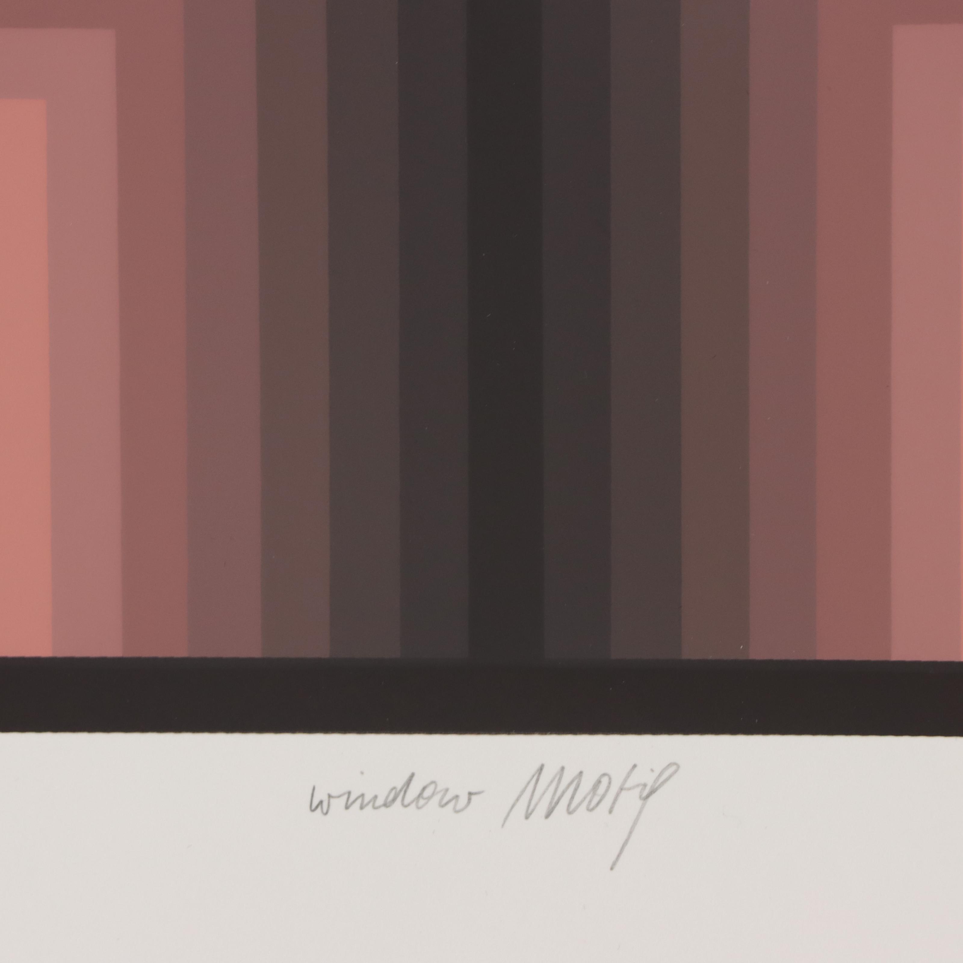 Jurgen Peters Op Art Serigraph "Window Motif," 1982