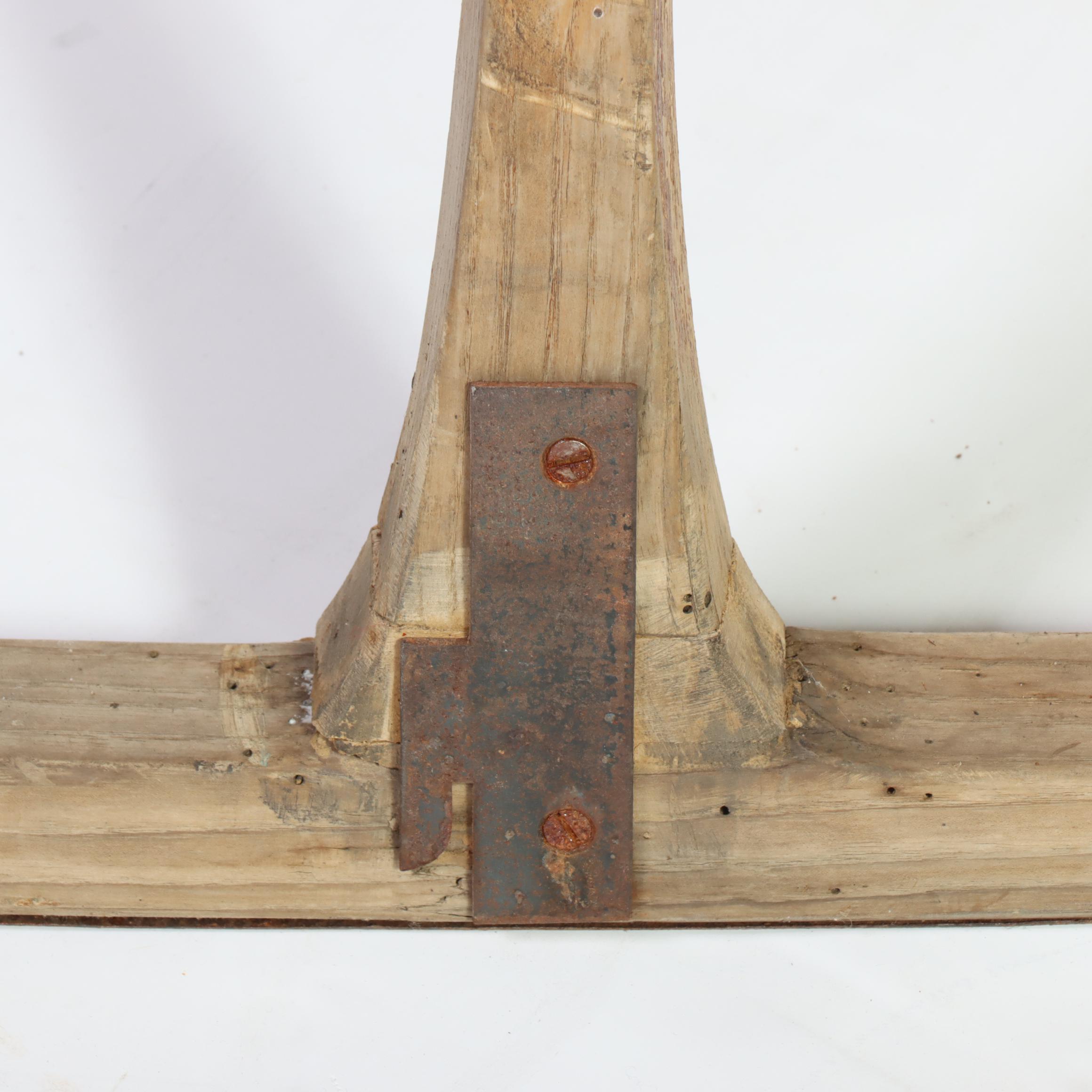 "Horned" Wooden Snow Sled, Early to Mid 20th Century