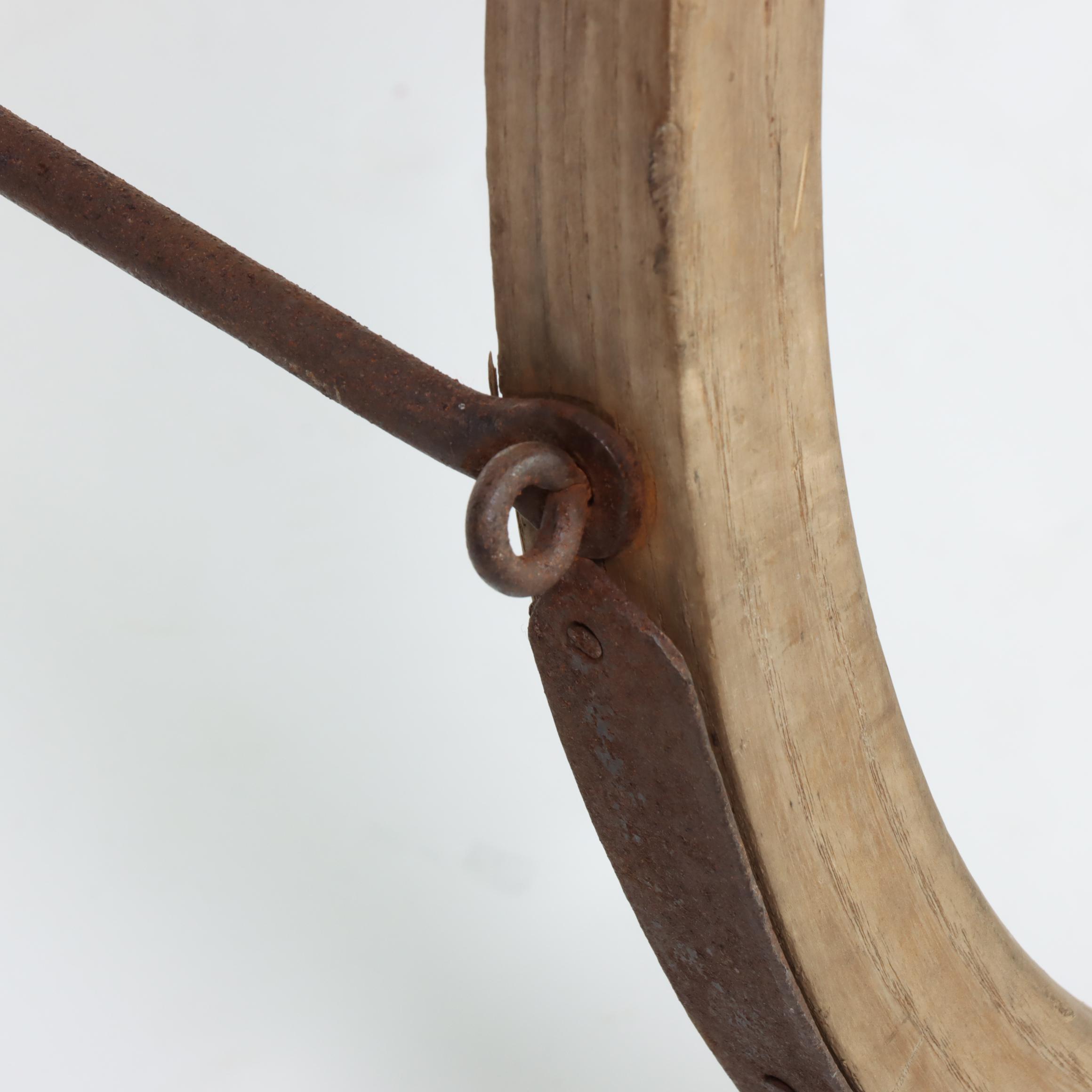 "Horned" Wooden Snow Sled, Early to Mid 20th Century