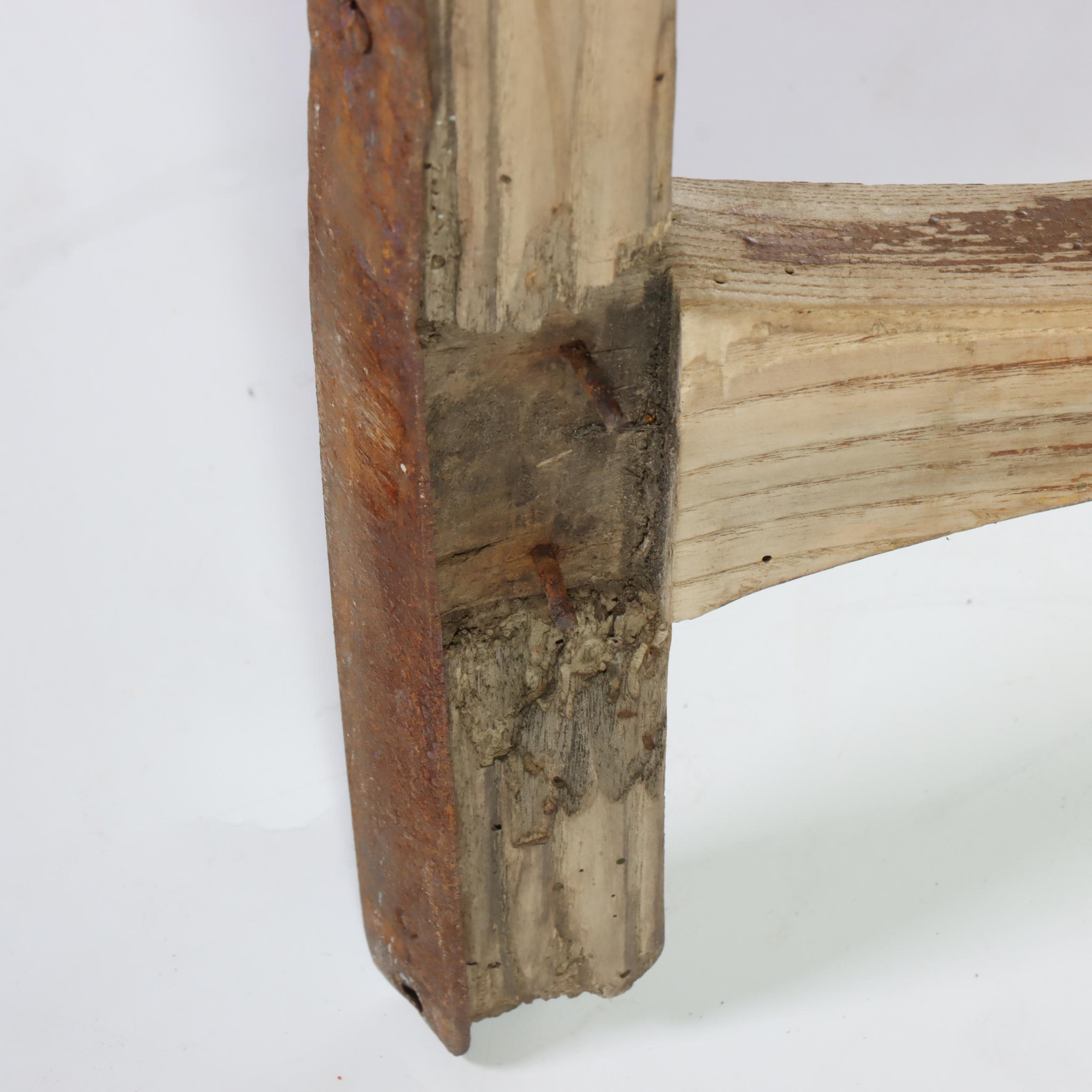 "Horned" Wooden Snow Sled, Early to Mid 20th Century