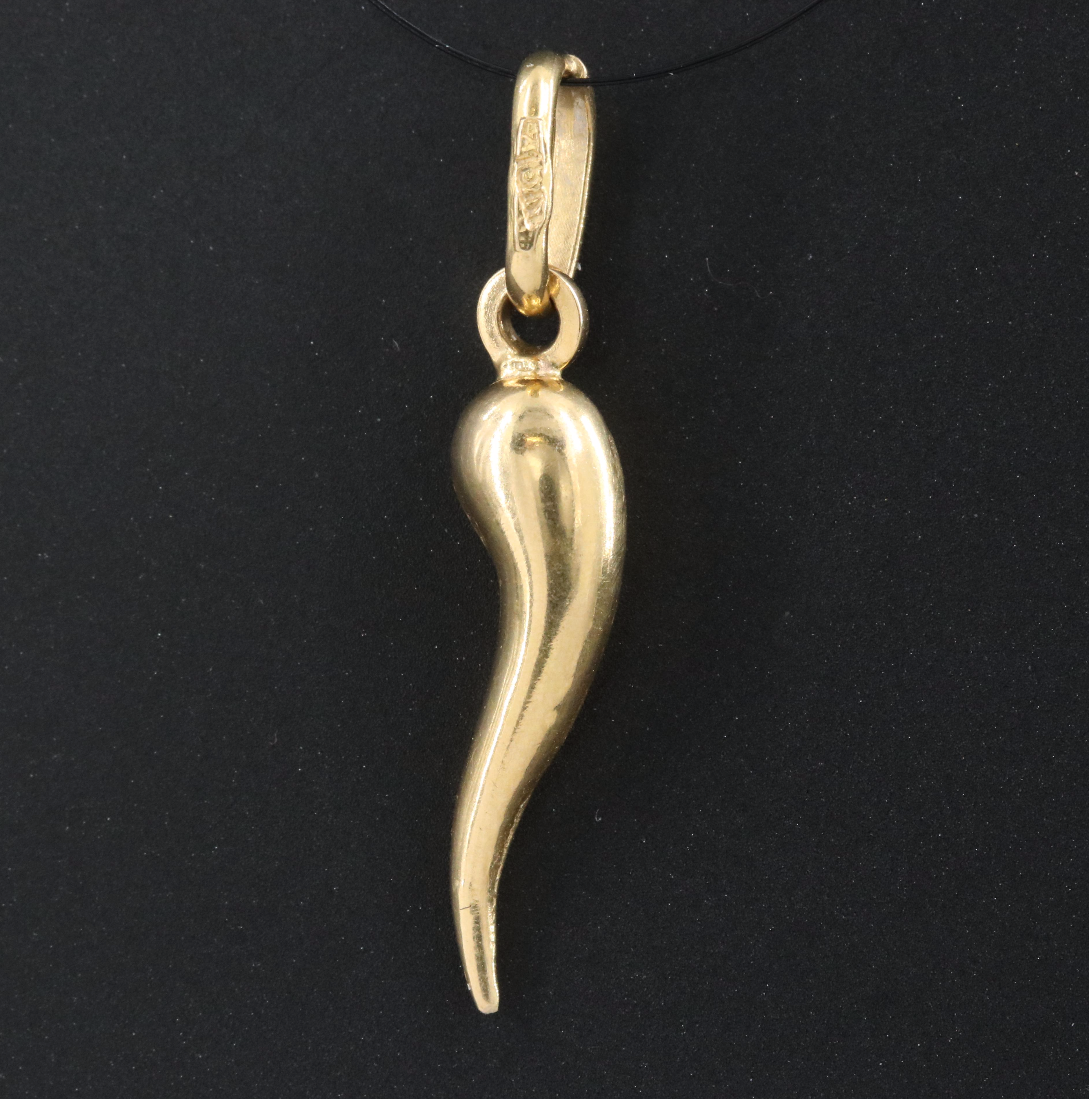 Italian 18K Cornicello Pendant