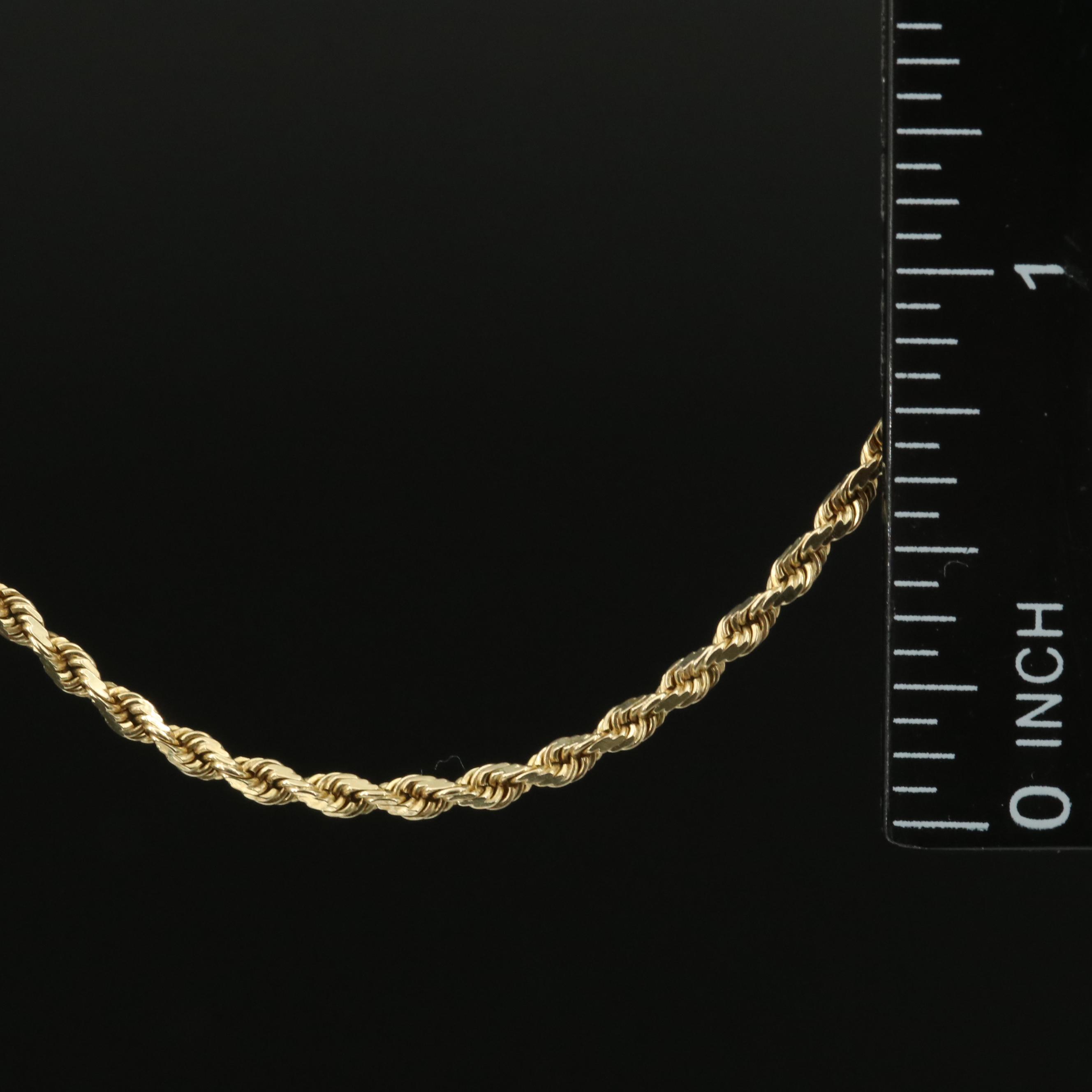 14K Rope Chain Necklace