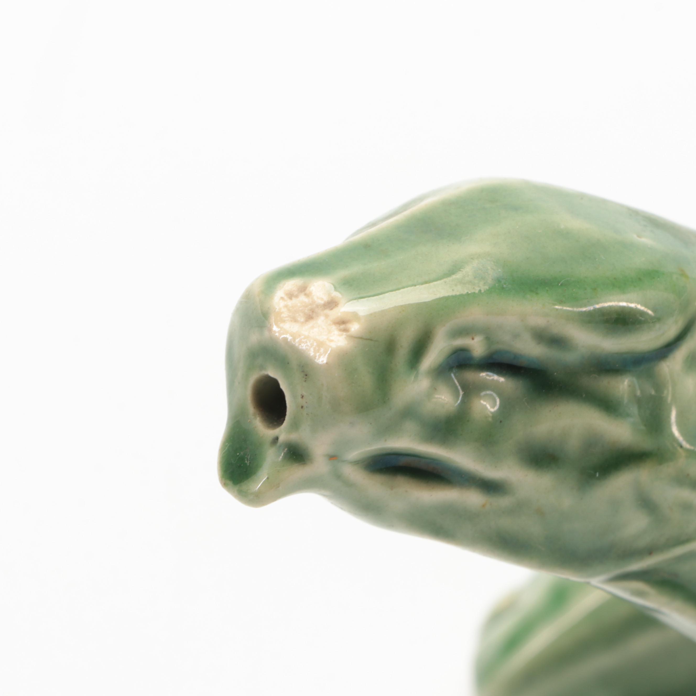 McCoy Pottery Glazed Ceramic Turtle Watering Can with Other Planters