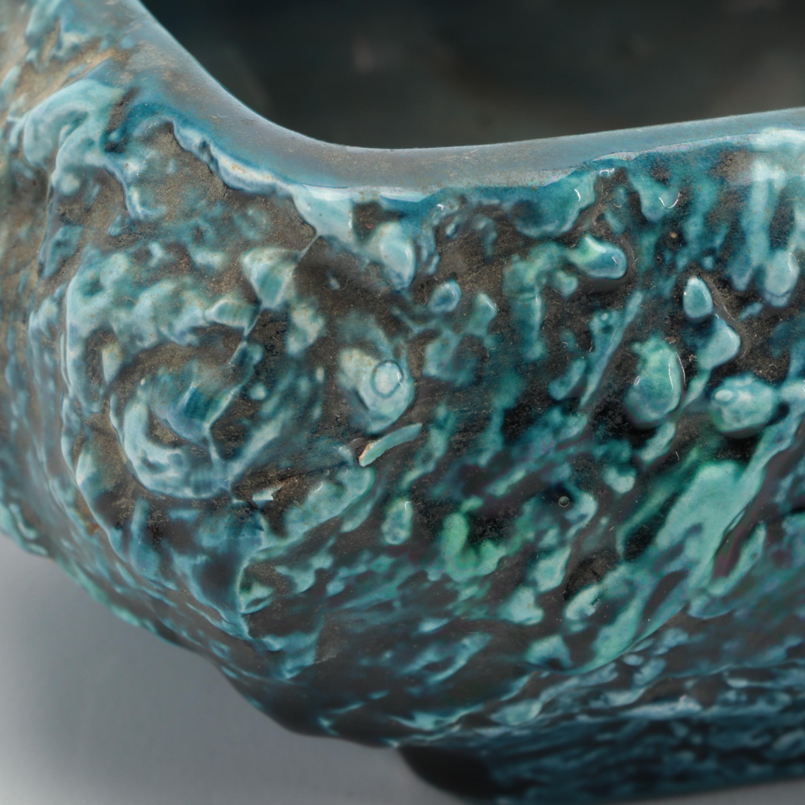 McCoy Pottery Glazed Ceramic Turtle Watering Can with Other Planters