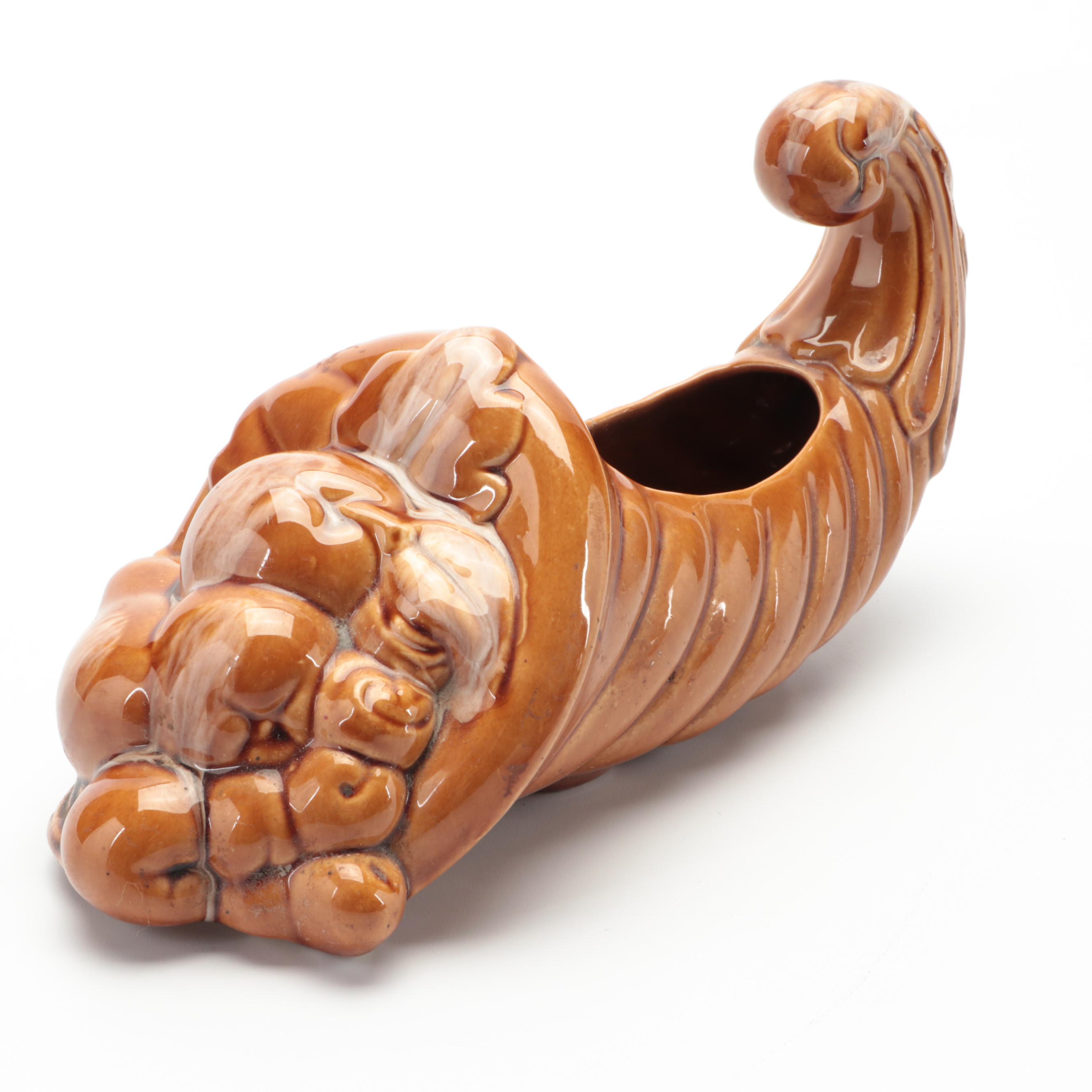 McCoy Pottery Glazed Ceramic Turtle Watering Can with Other Planters