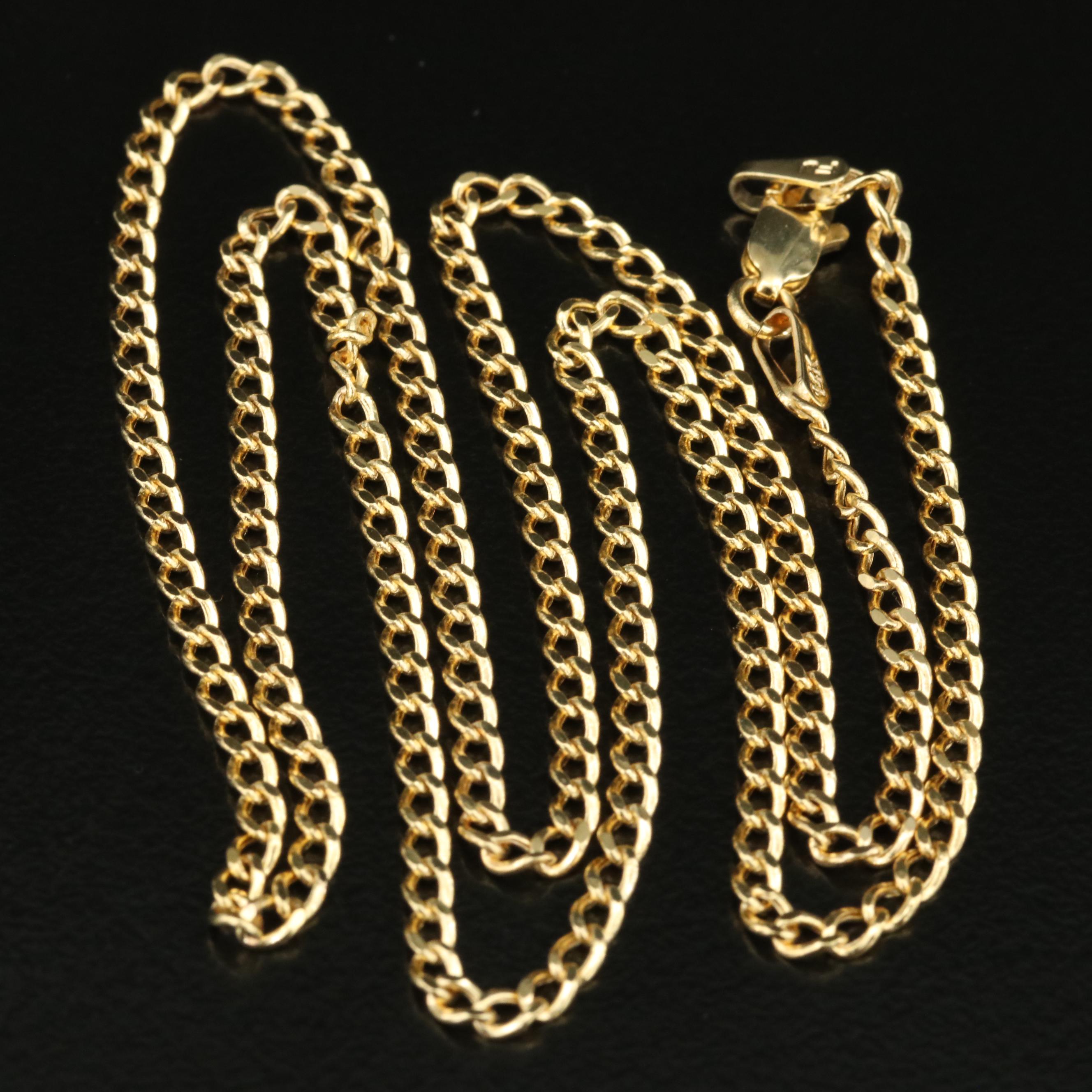 14K Curb Chain Necklace