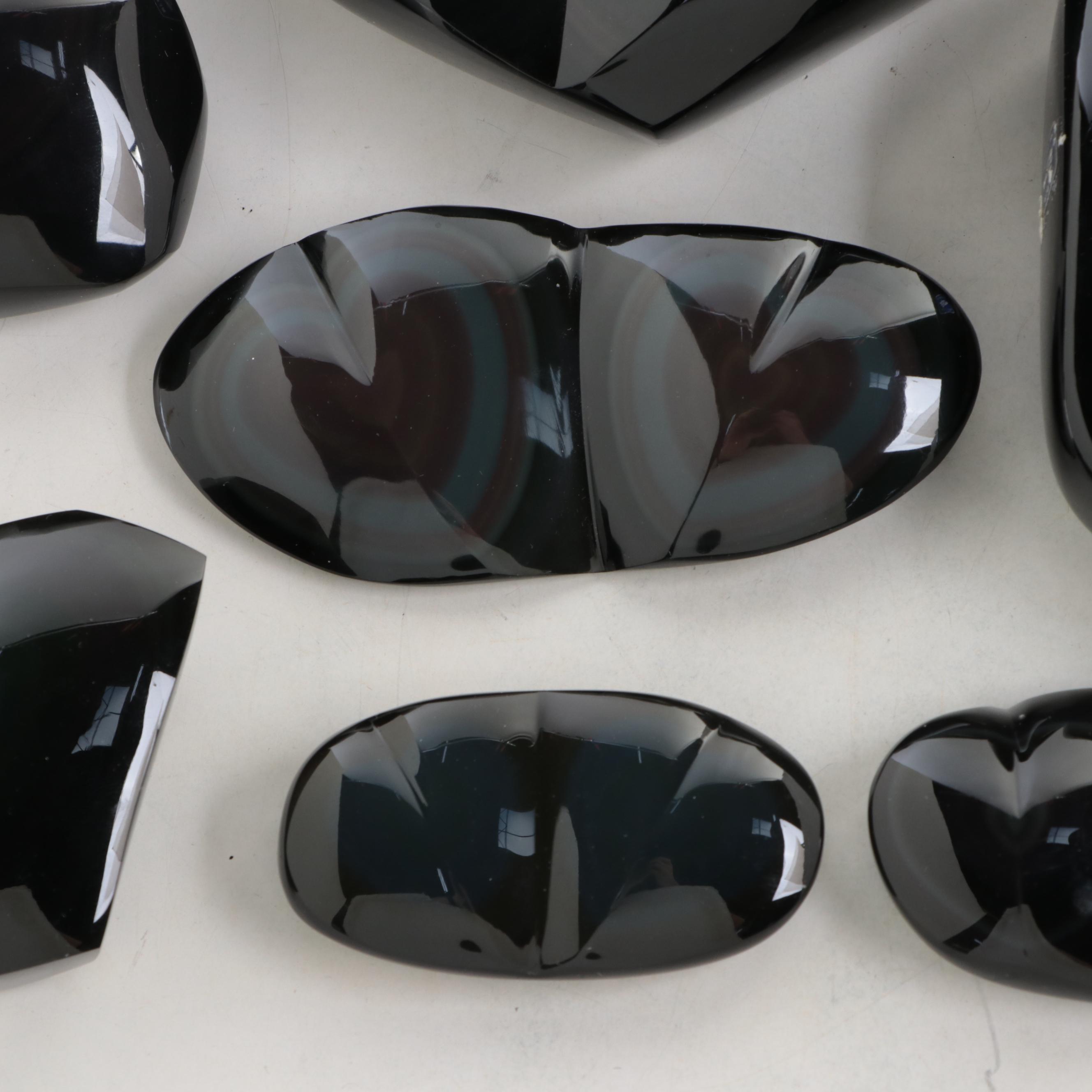 Mexican Hand-Carved and Polished Rainbow Obsidian