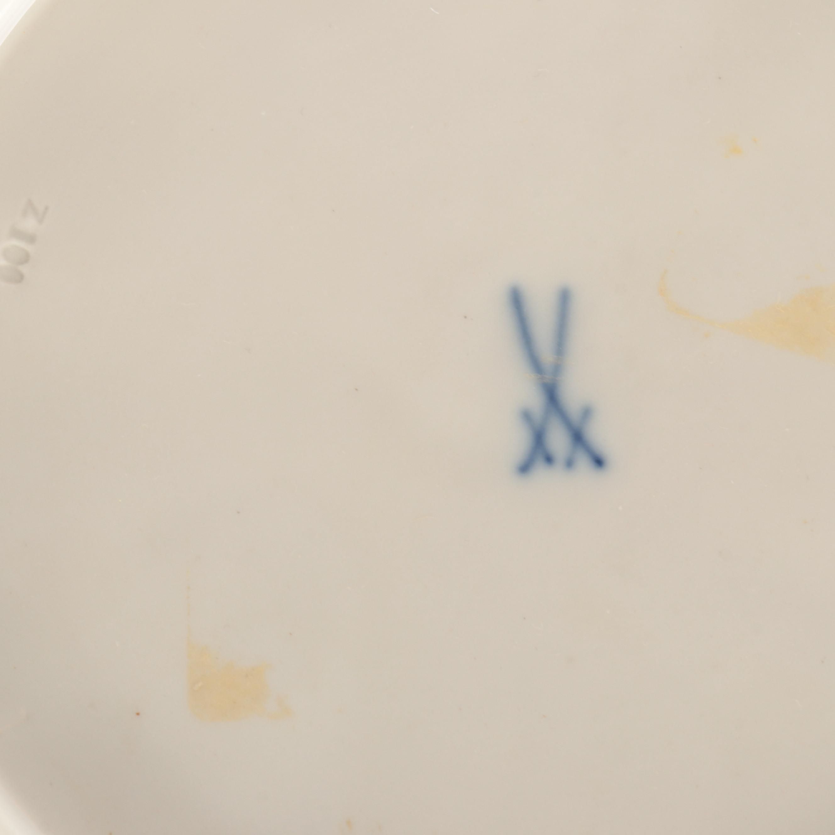 Meissen Cobalt and Gilt Molded Porcelain Cabinet Bowl, Late 19th/ Early 20th C.