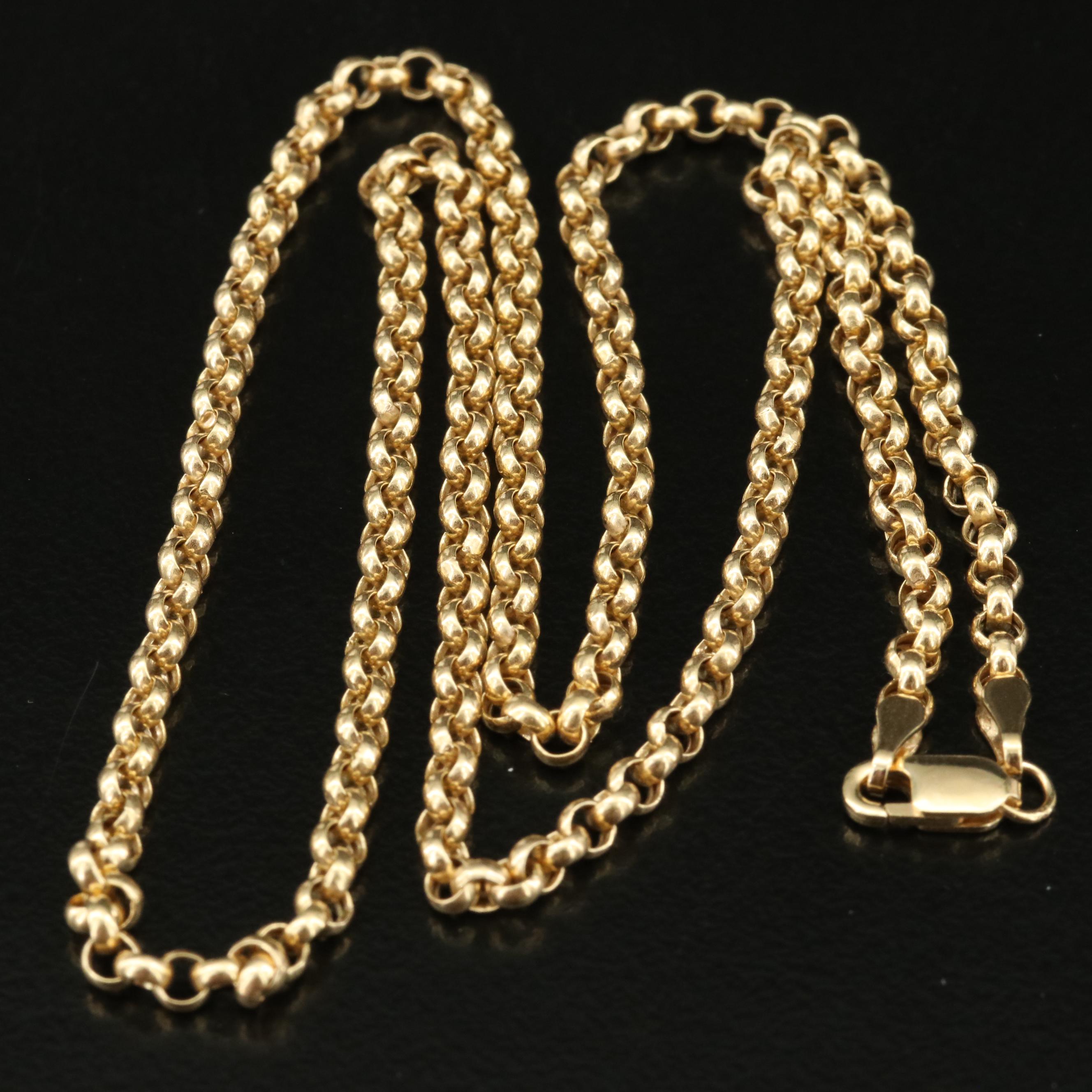 14K Rolo Chain Necklace