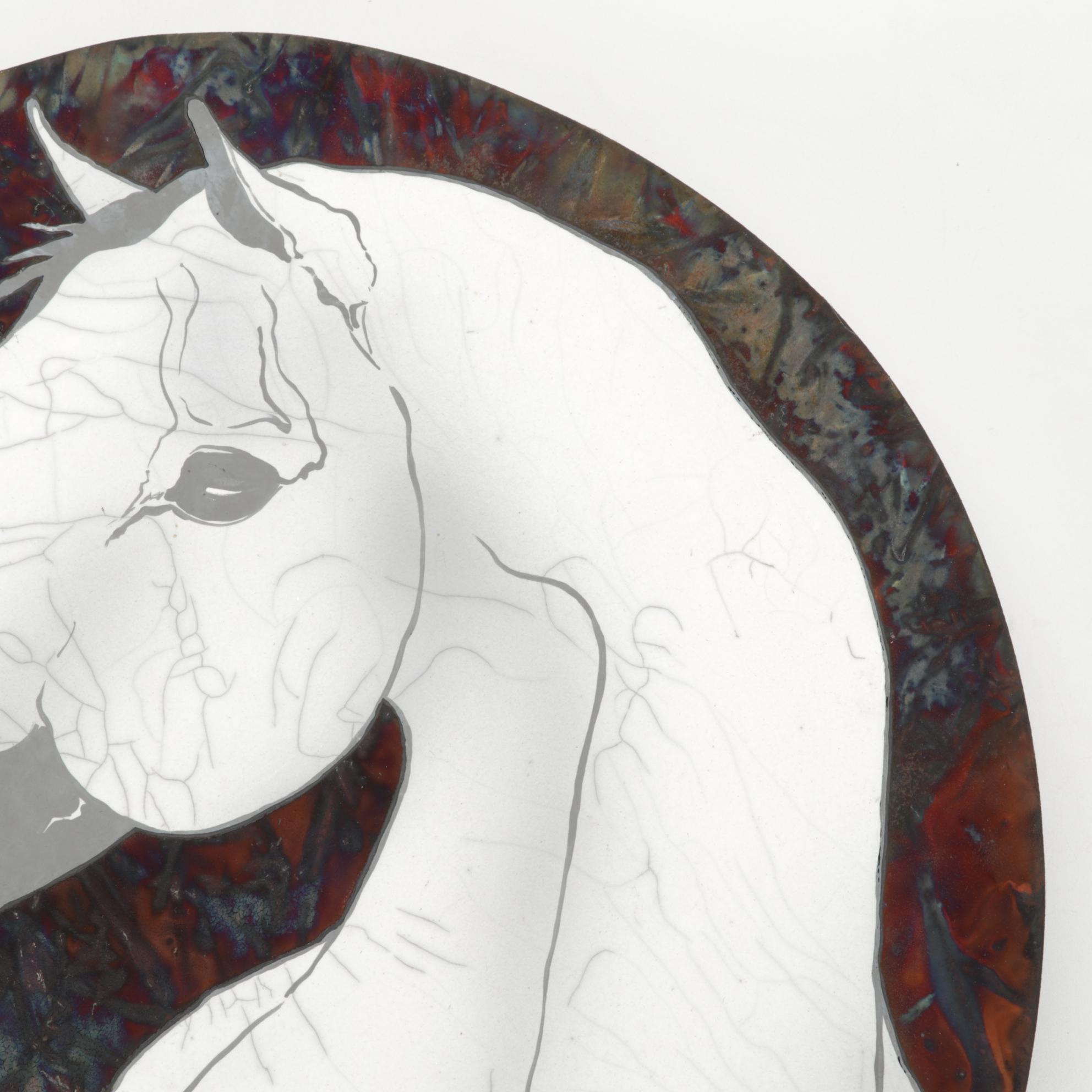 Artist Signed Studio Art Pottery Wall Charger