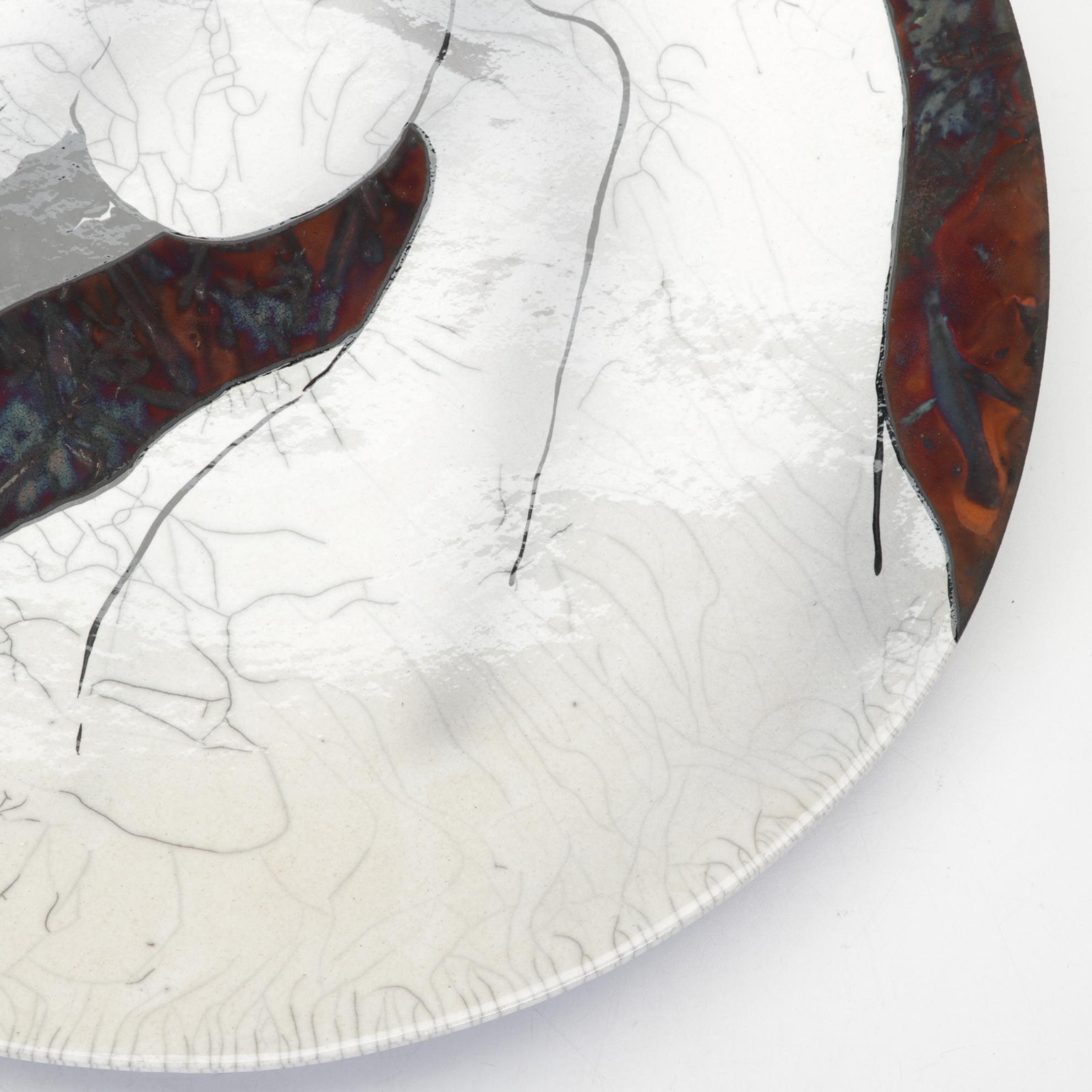 Artist Signed Studio Art Pottery Wall Charger