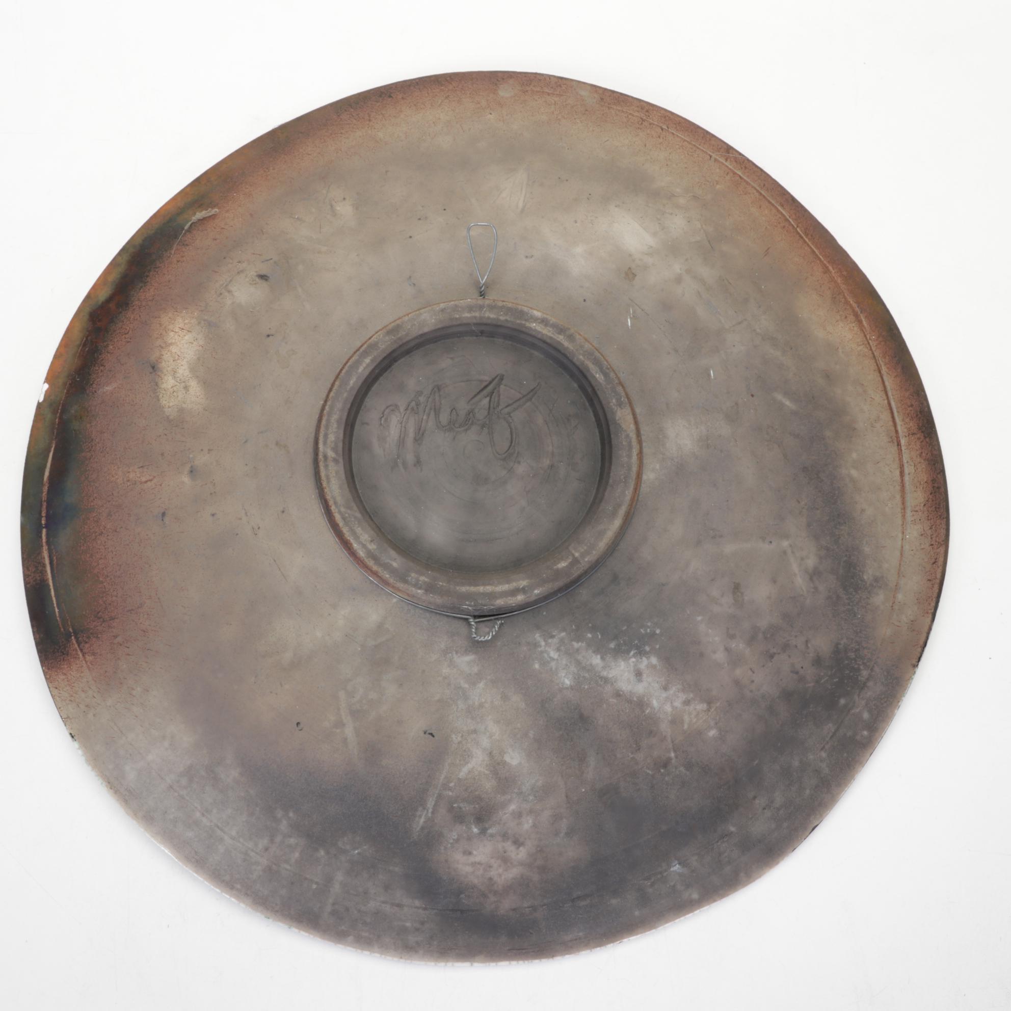 Artist Signed Studio Art Pottery Wall Charger