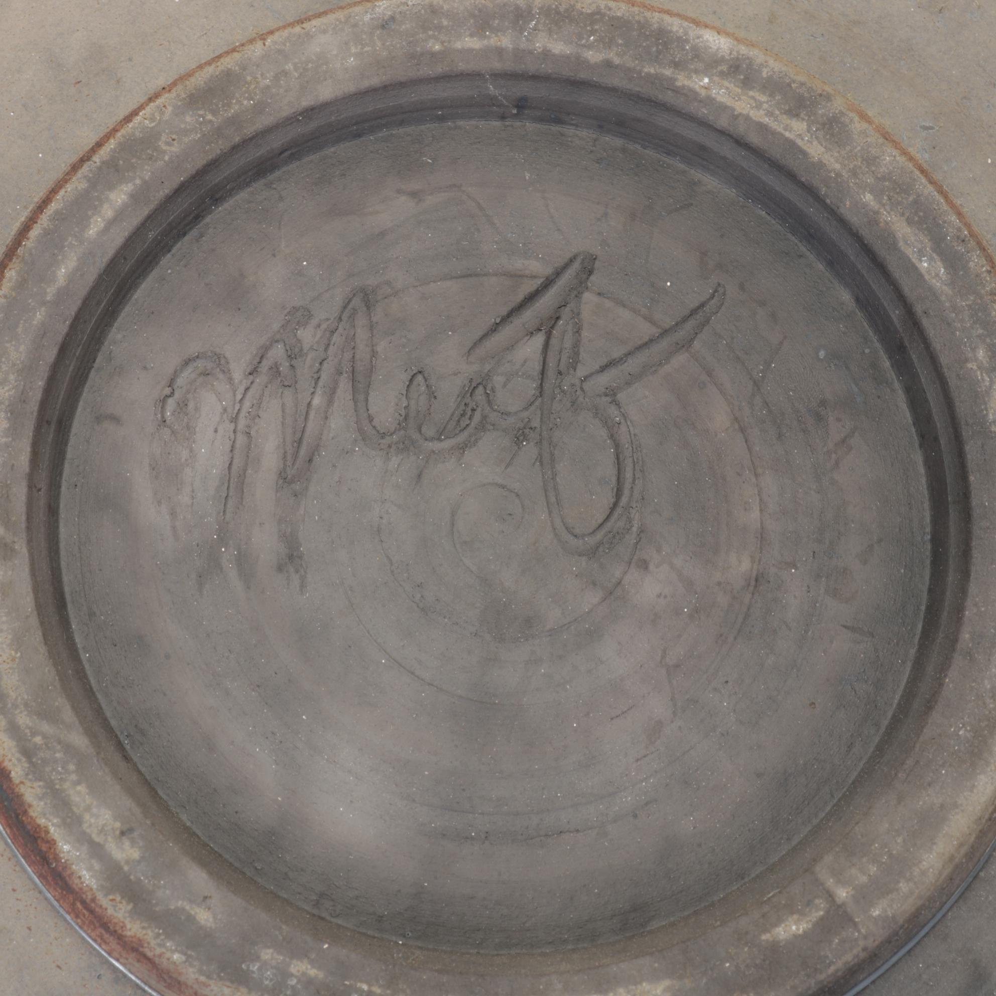 Artist Signed Studio Art Pottery Wall Charger