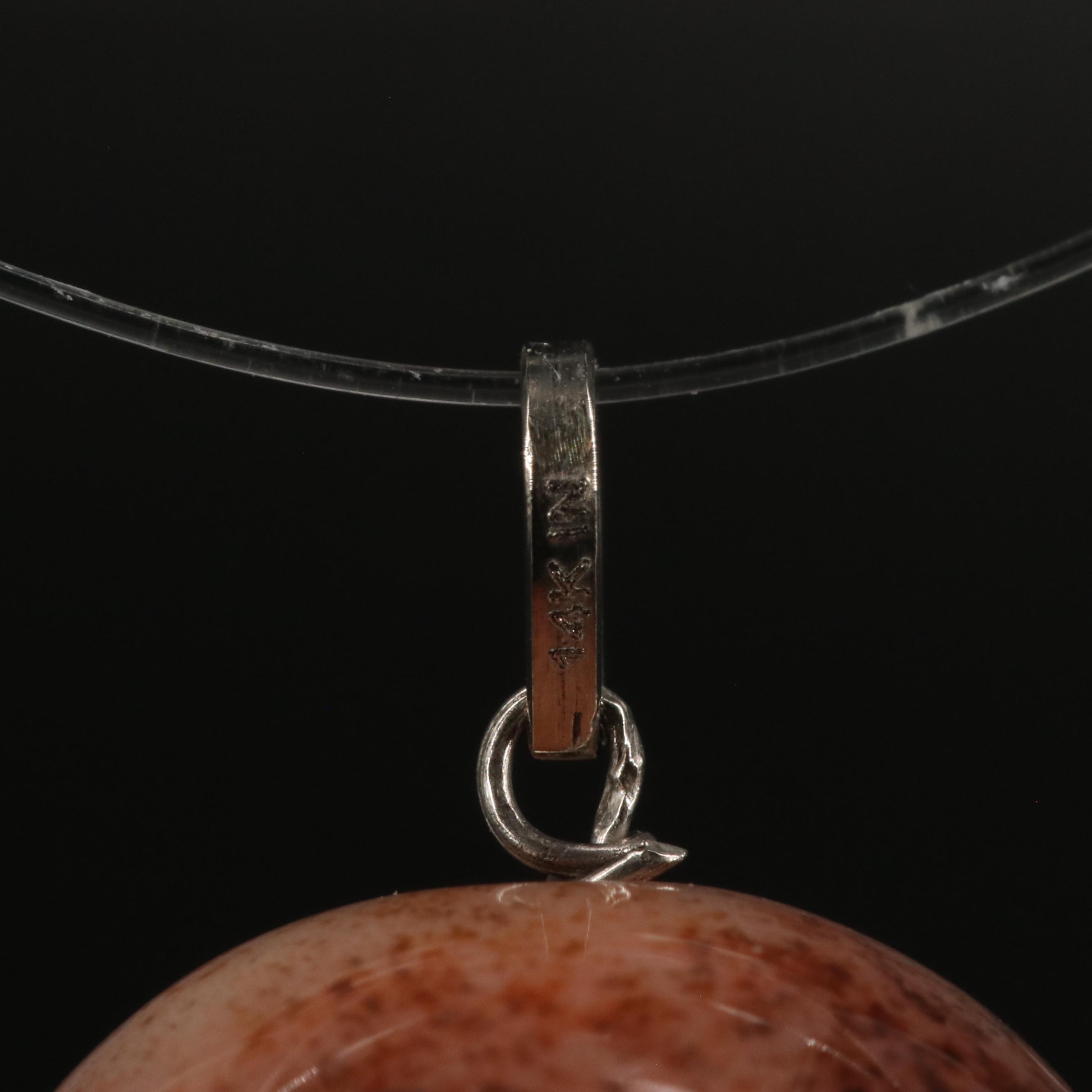 14K Jasper Pendant