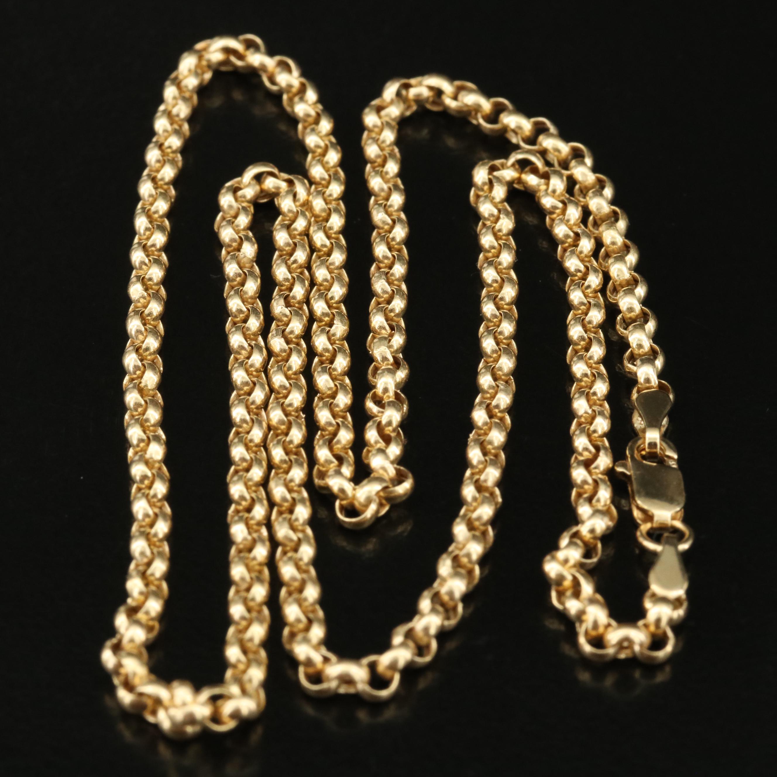 14K Rolo Chain Necklace