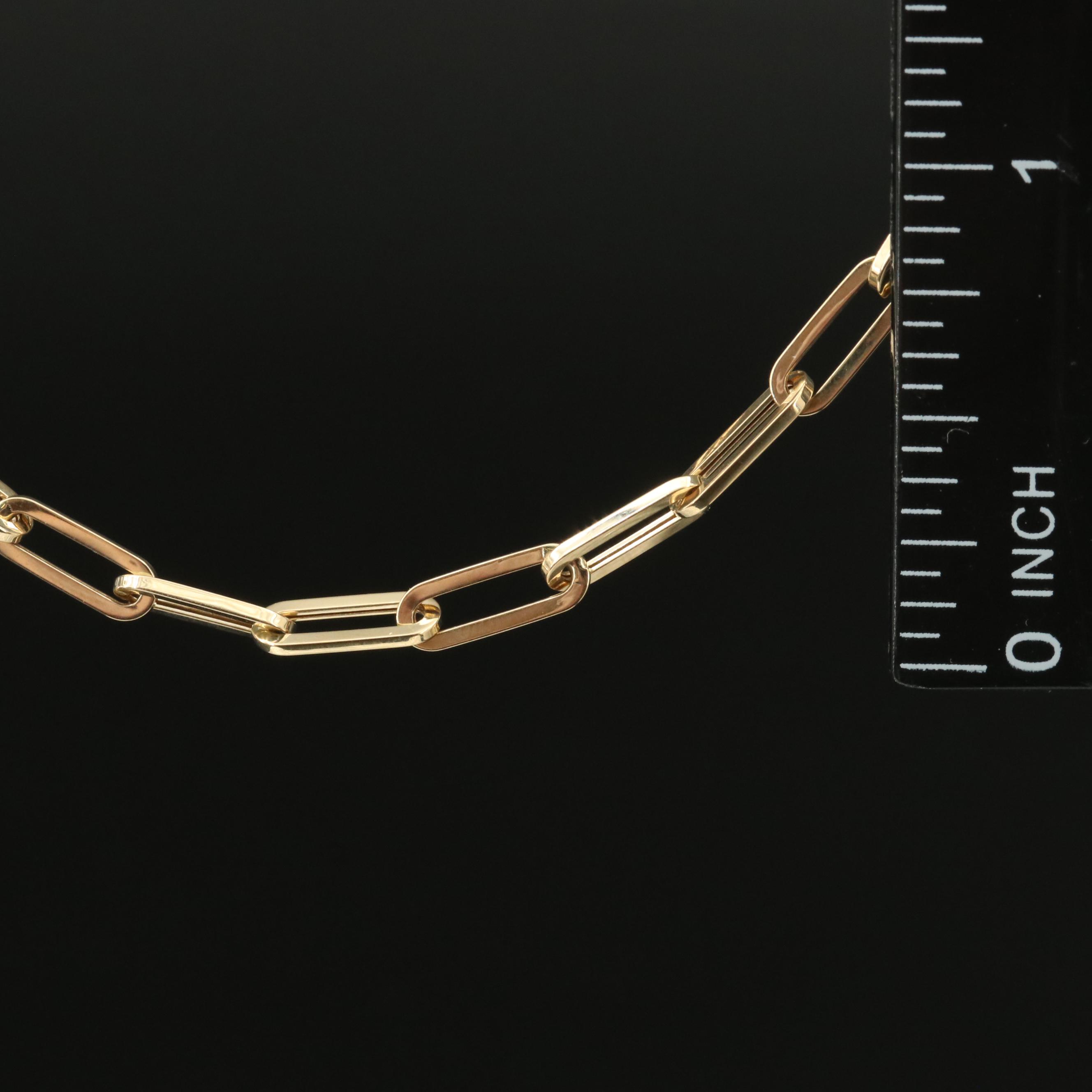 14K Paper Clip Chain Necklace