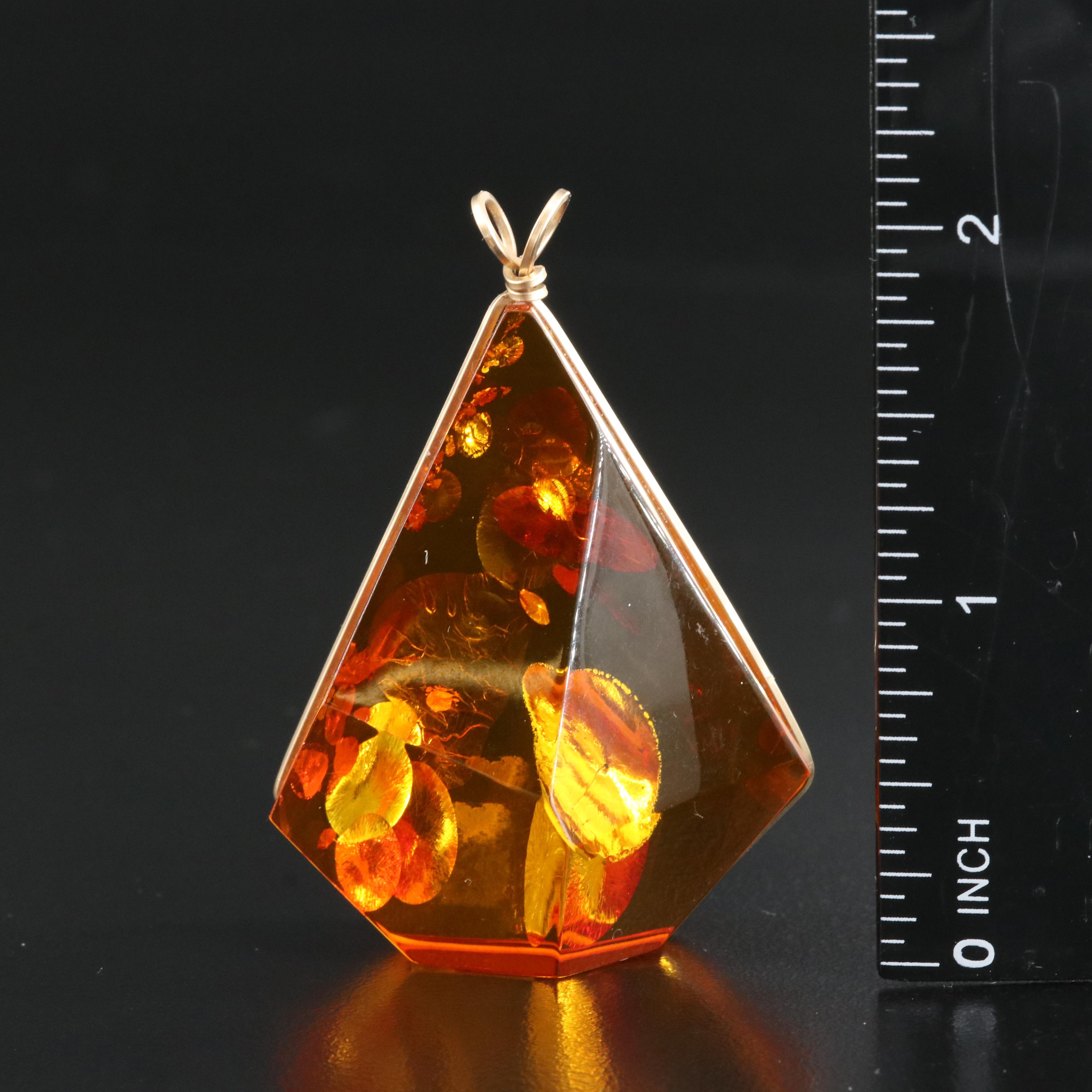 Wire Wrapped Amber Necklace and Pendants