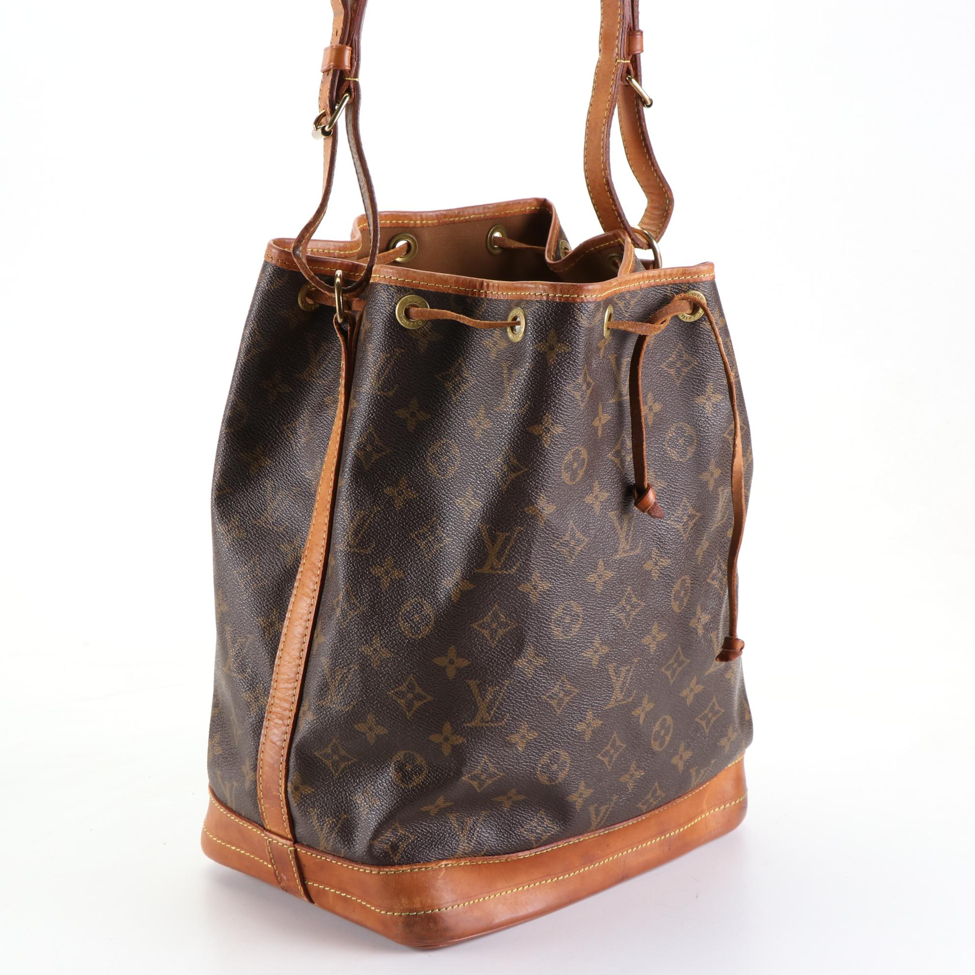 Louis Vuitton Noé Drawstring Bucket Bag in Monogram Canvas and Vachetta Leather