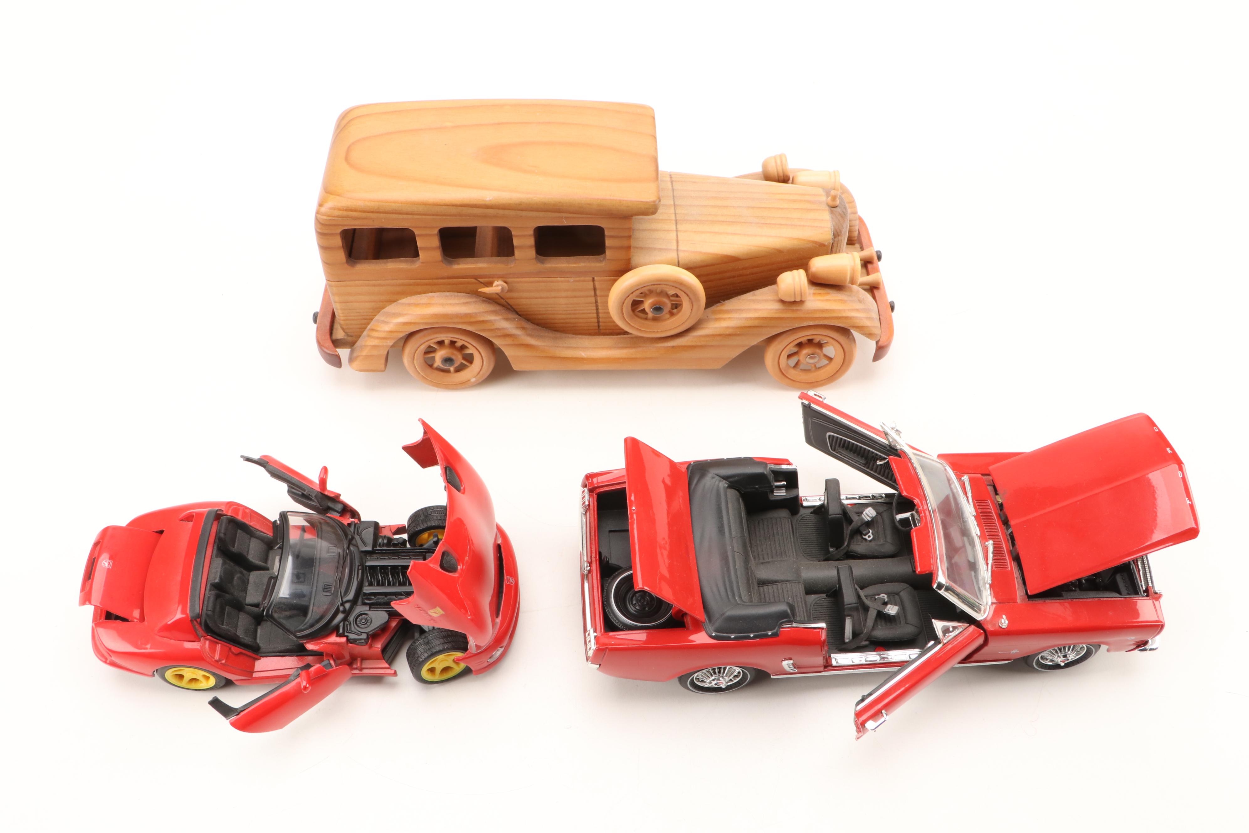 1969 Corvette Convertible, 1964 Ford Mustang with Other Diecast and Model Cars