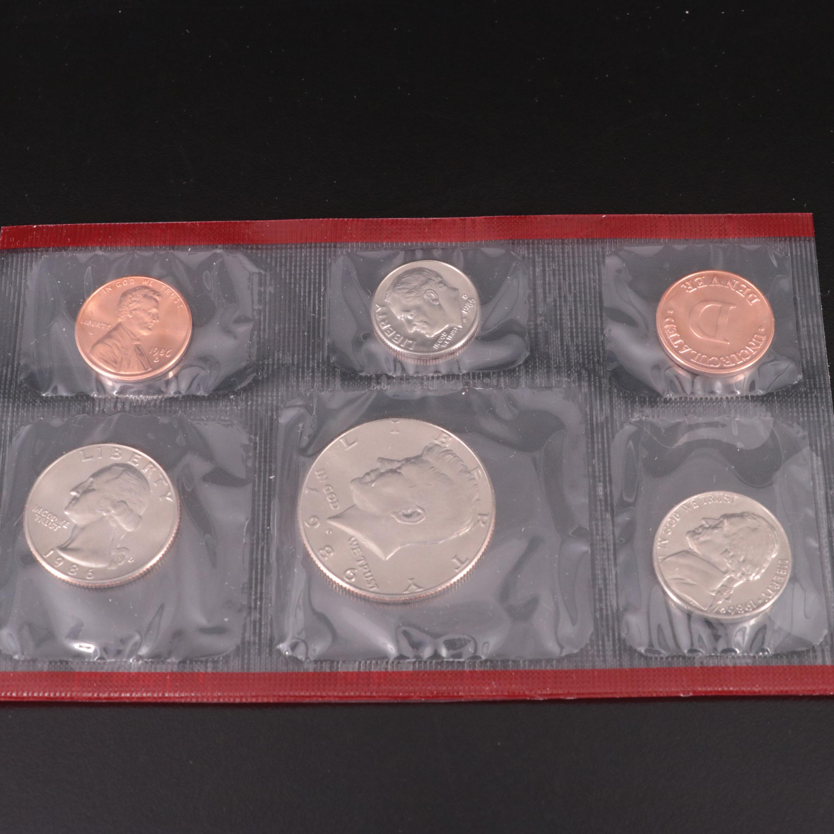Ten Different United States Mint Sets, 1975–1986