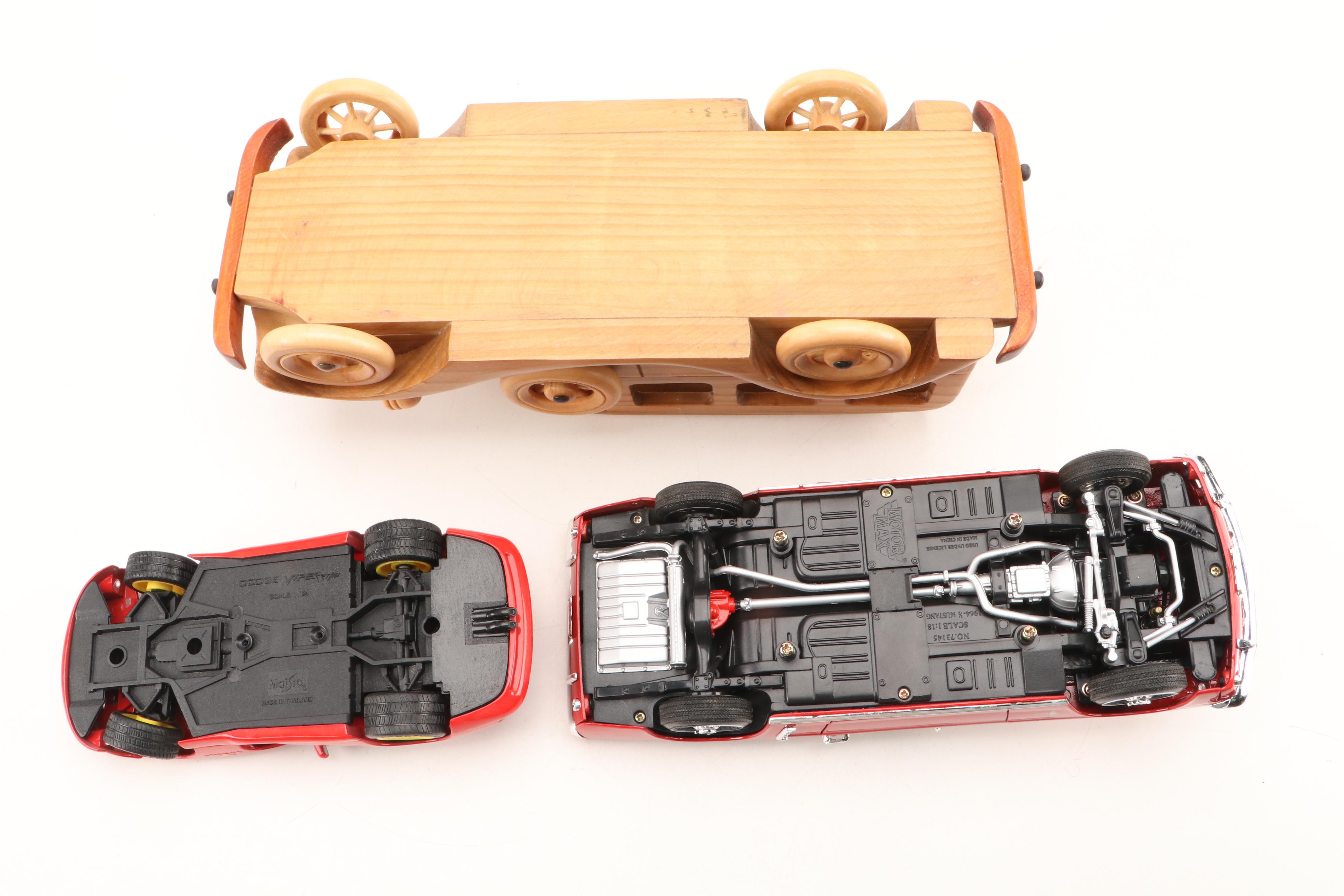 1969 Corvette Convertible, 1964 Ford Mustang with Other Diecast and Model Cars