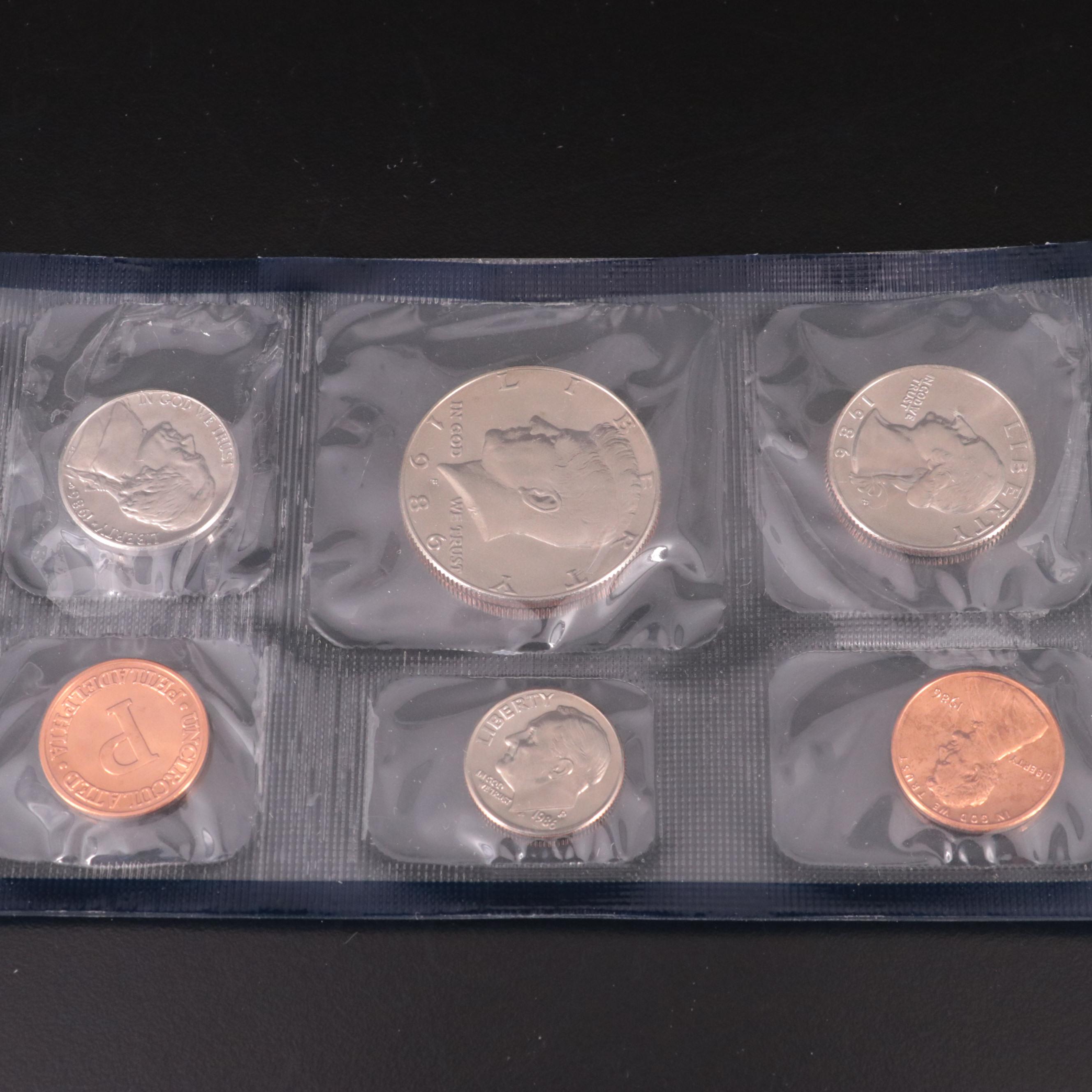 Ten Different United States Mint Sets, 1975–1986