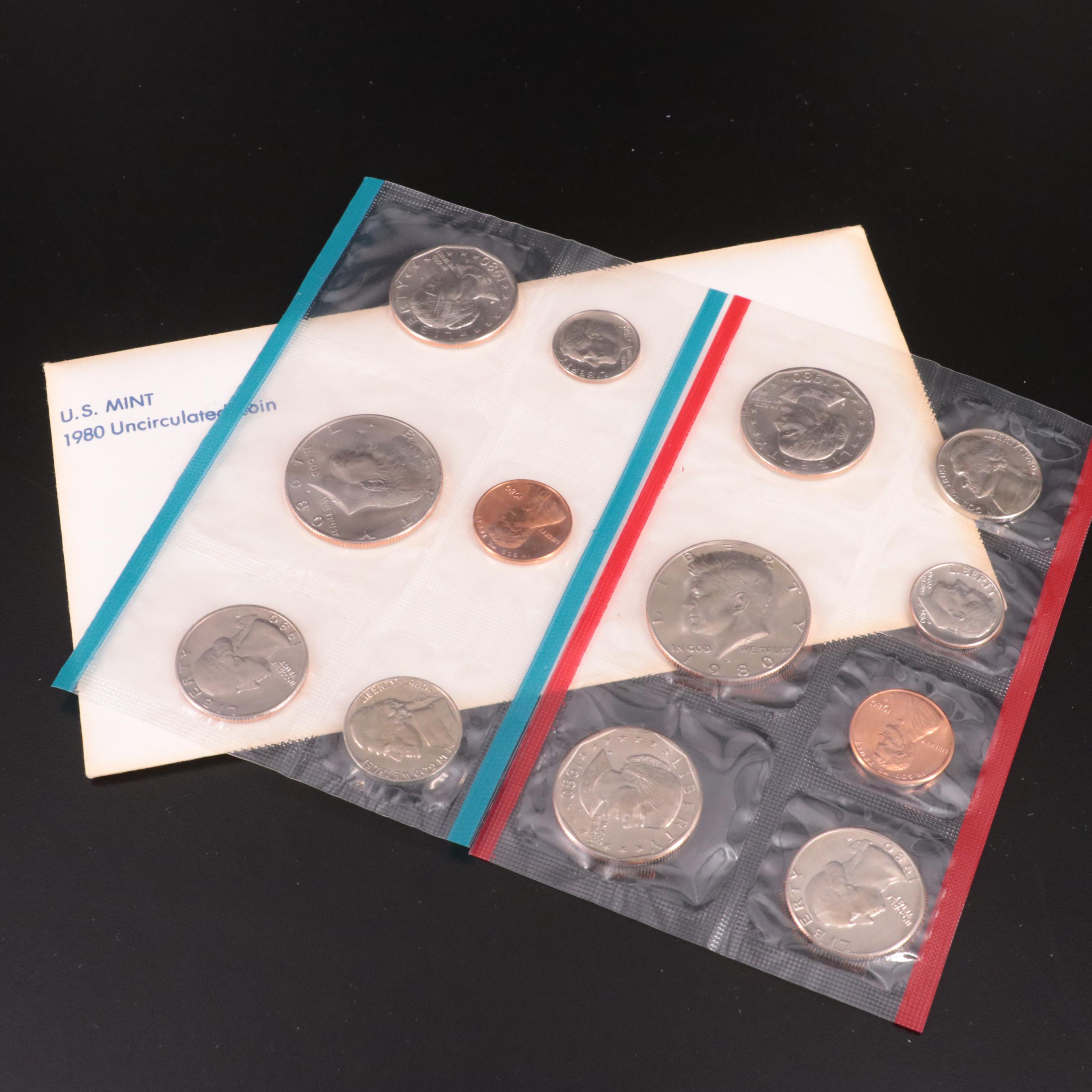 Ten Different United States Mint Sets, 1975–1986
