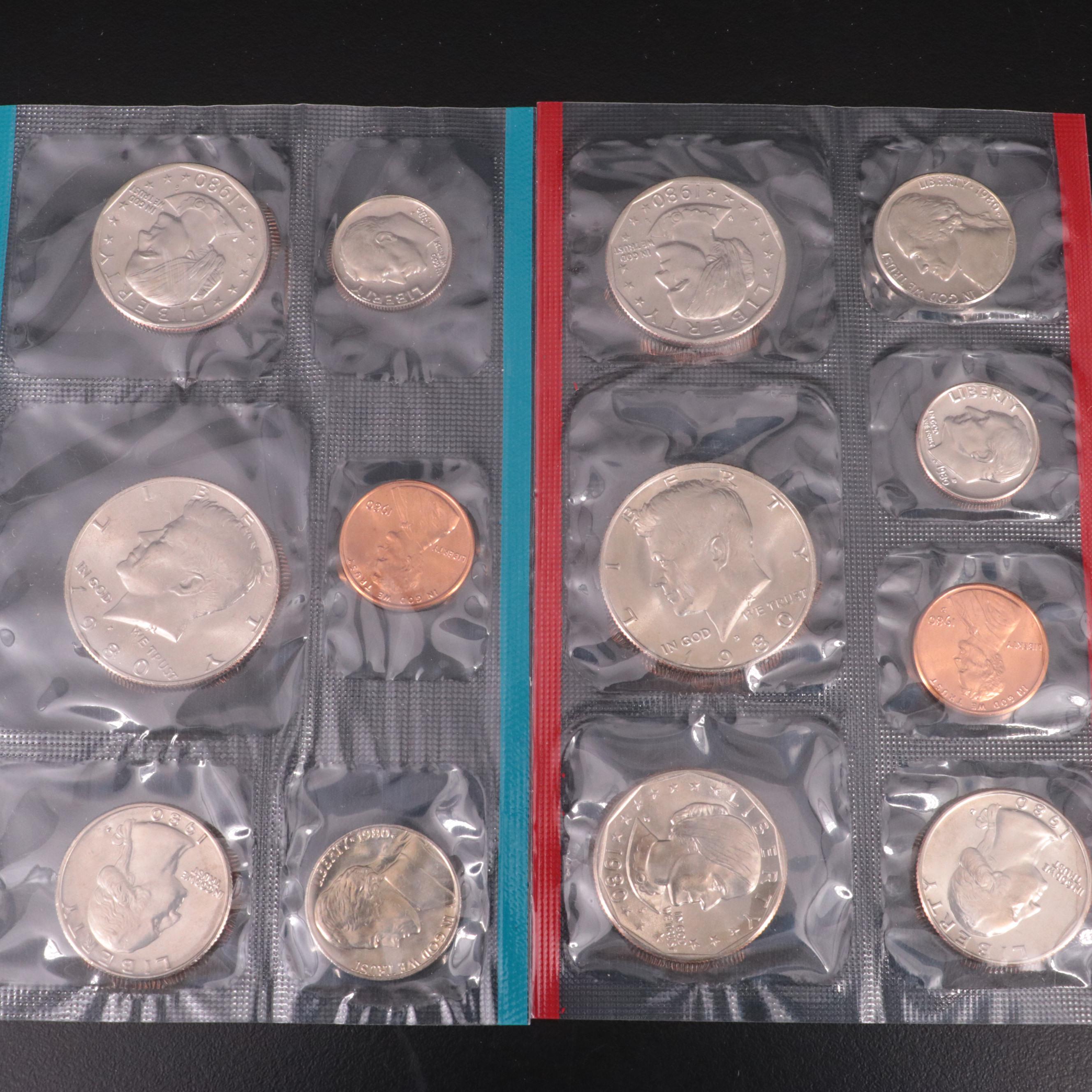 Ten Different United States Mint Sets, 1975–1986