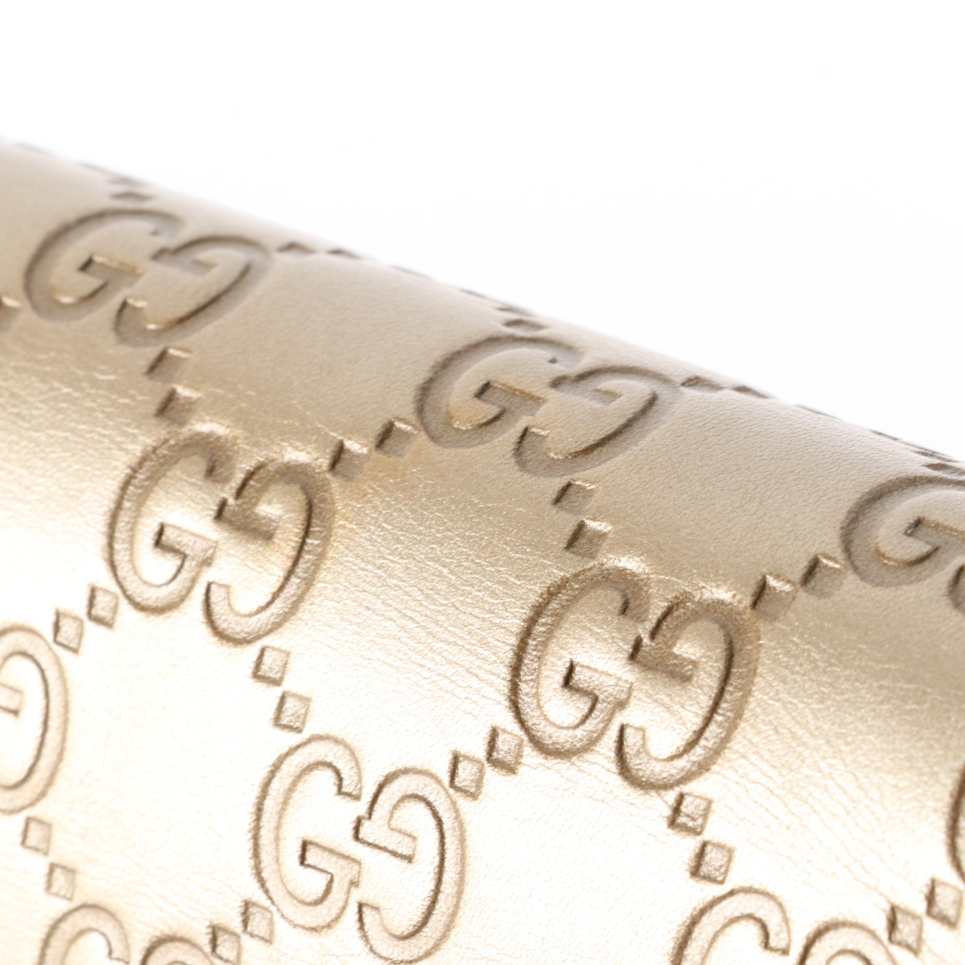 Gucci Emily Shoulder Bag with Tassels in Metallic Guccissima Leather