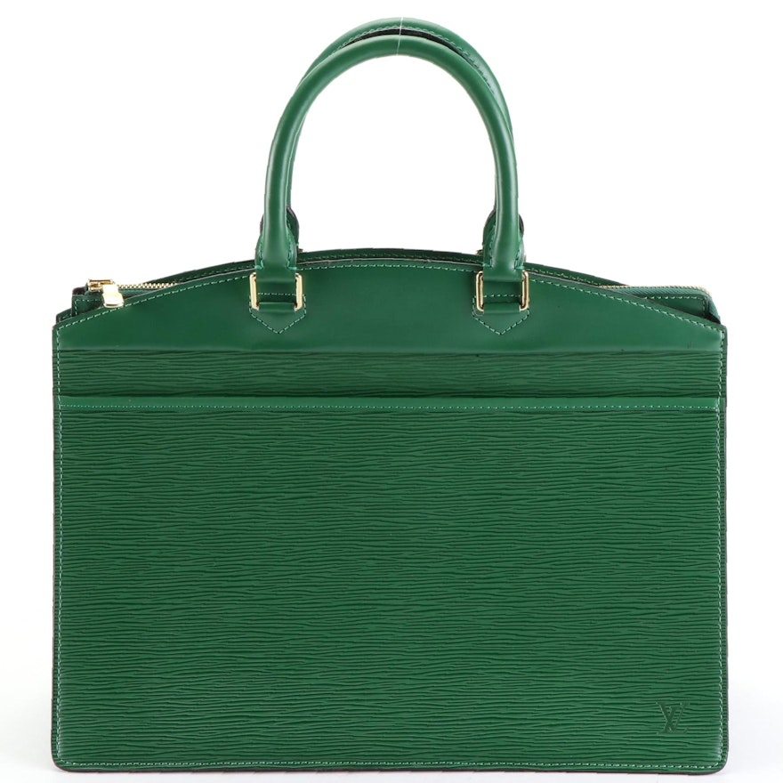 Louis Vuitton Riviera Top Handle Bag in Borneo Green Epi Leather