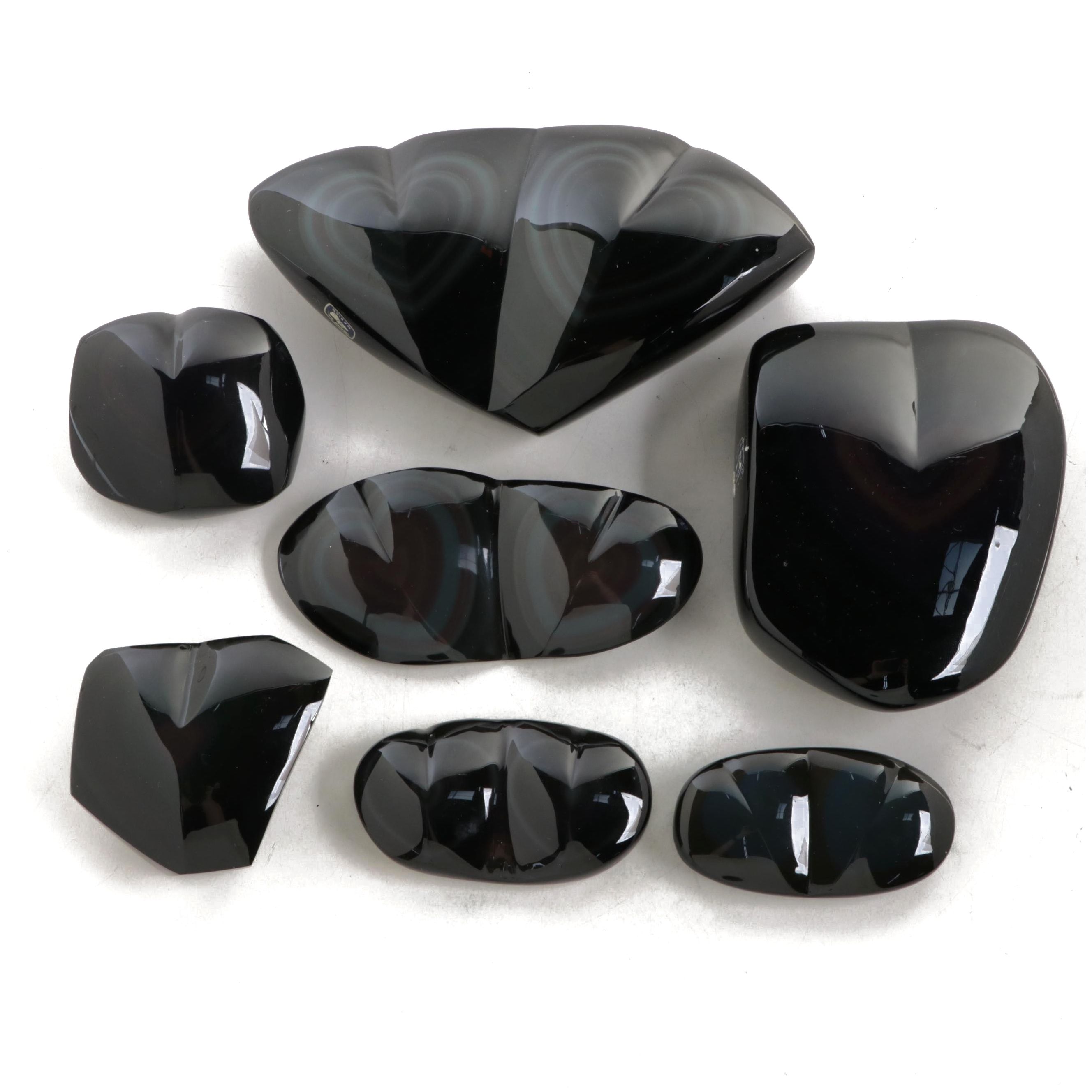 Mexican Hand-Carved and Polished Rainbow Obsidian