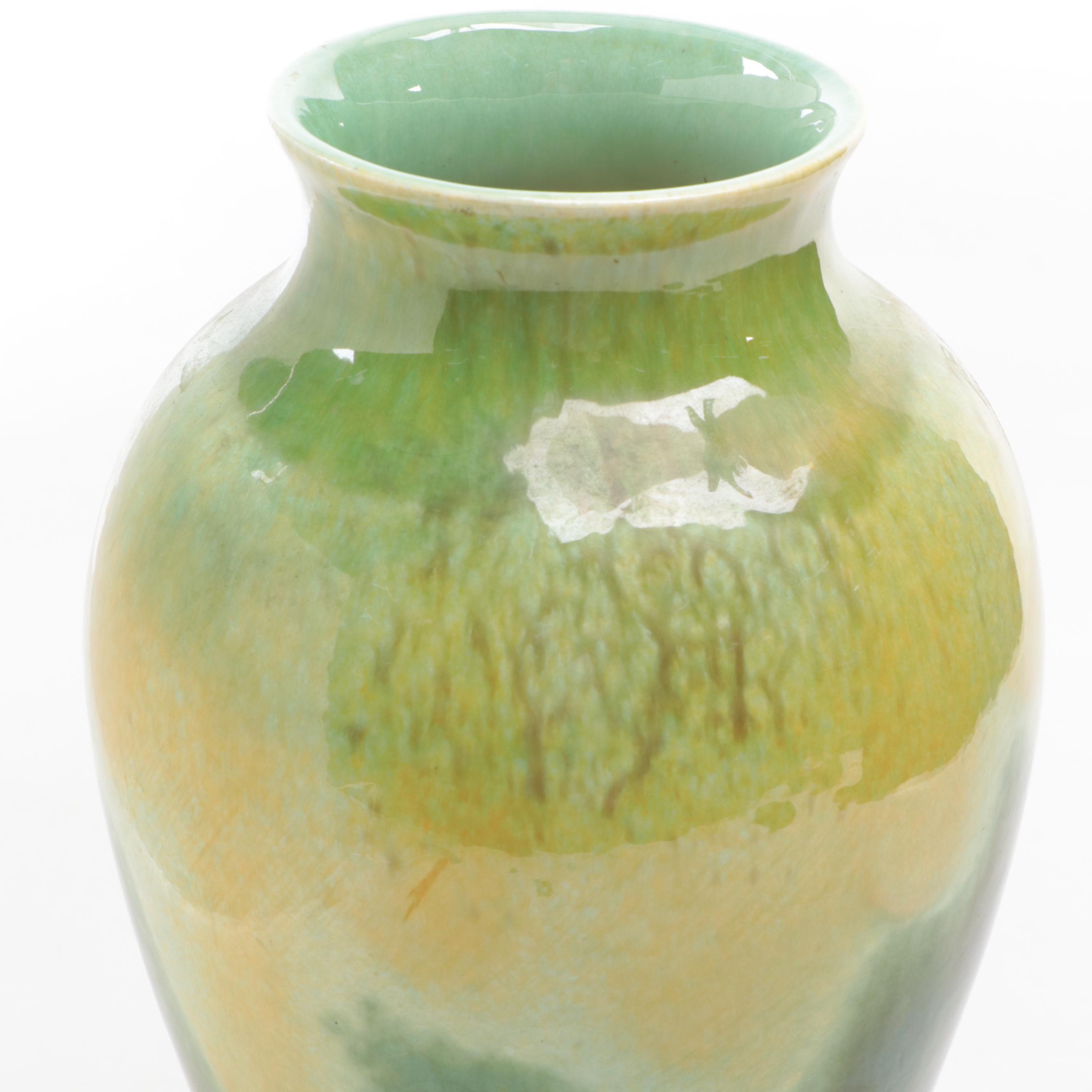 Royal Haeger Green Glaze Vase, Mid-20th Century